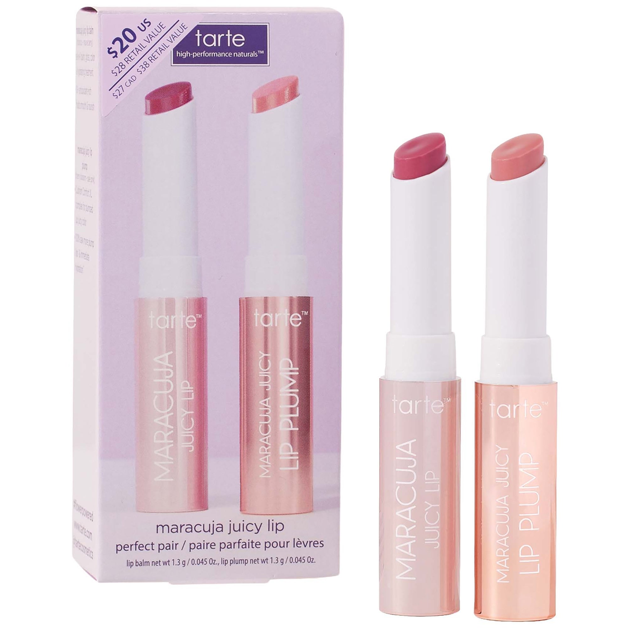tarte Maracuja Juicy Lip Balm & Plump Perfect Pair Duo | Dermstore