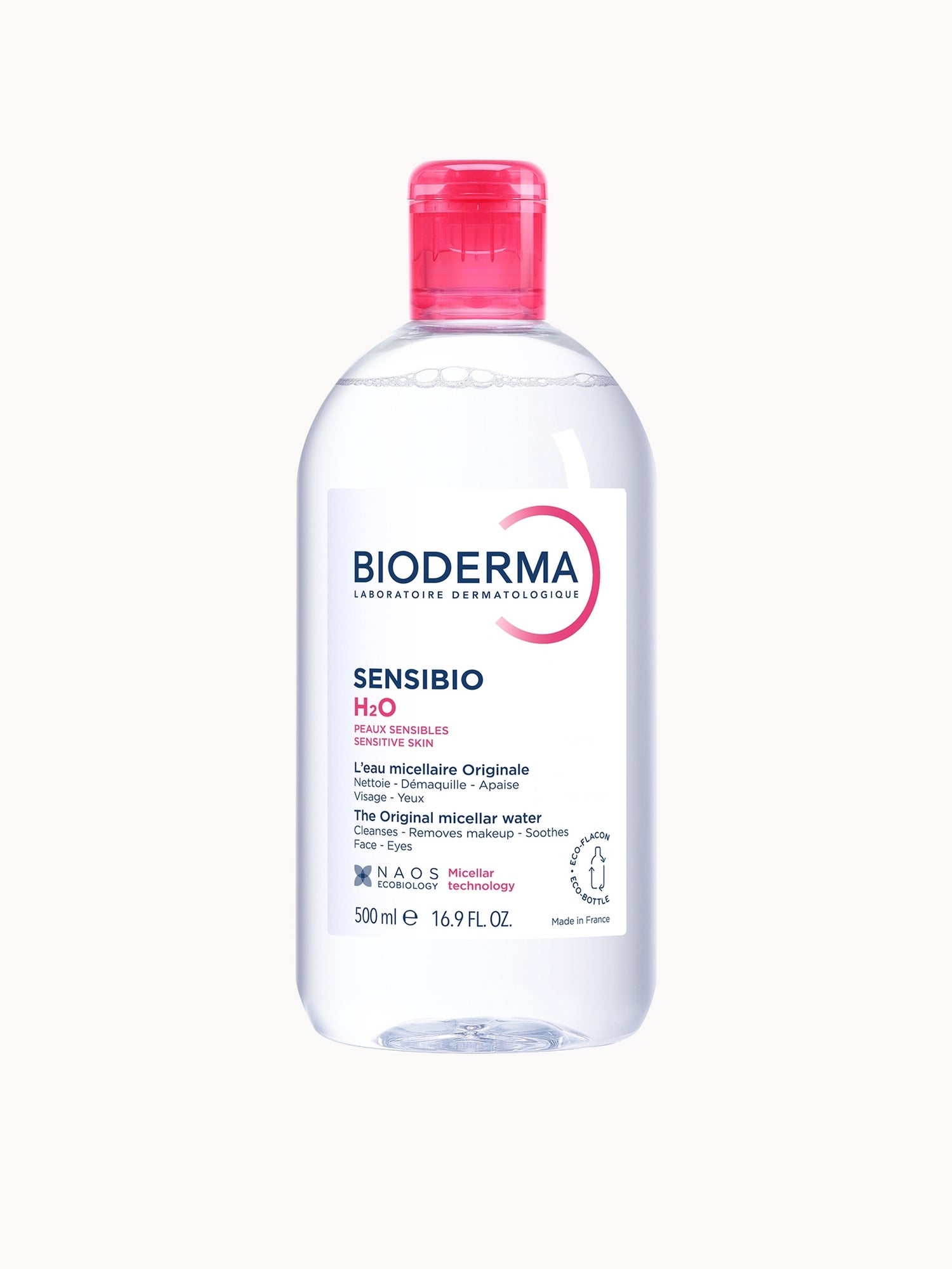 Bioderma Sensibio H2O Micellar Water for Sensitive Skin Prone to Rosacea 500ml