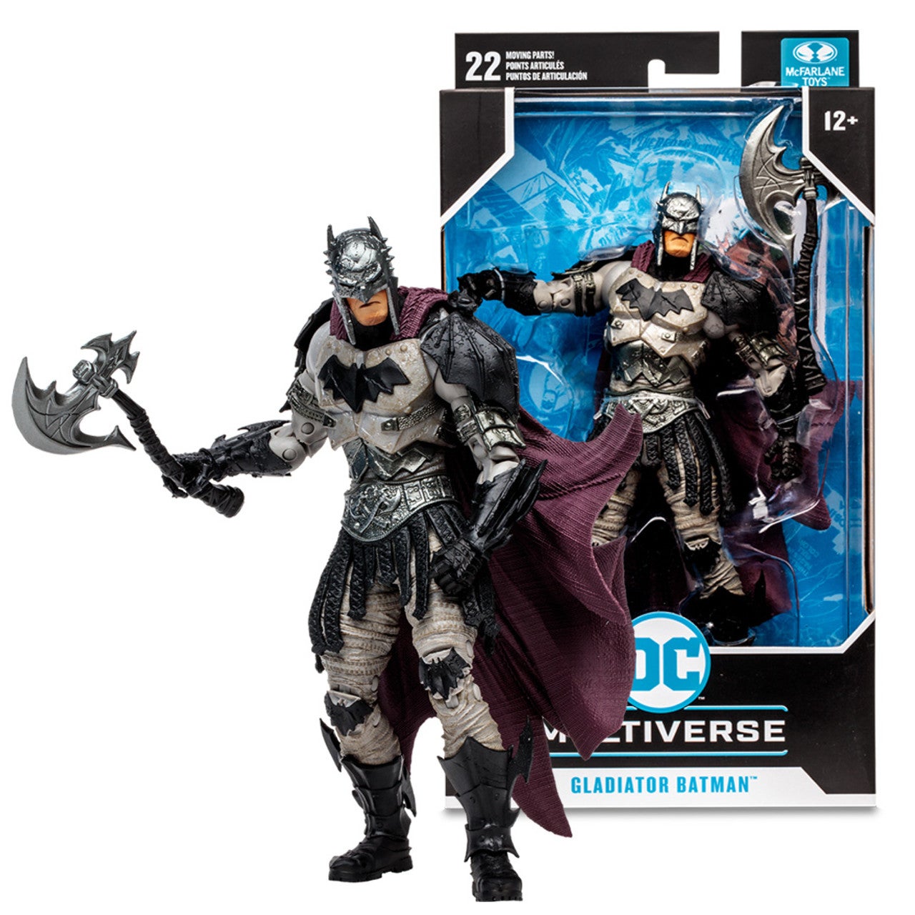 McFarlane DC MULTIVERSE 7IN - GLADIATOR BATMAN (DARK METAL) | Zavvi UK