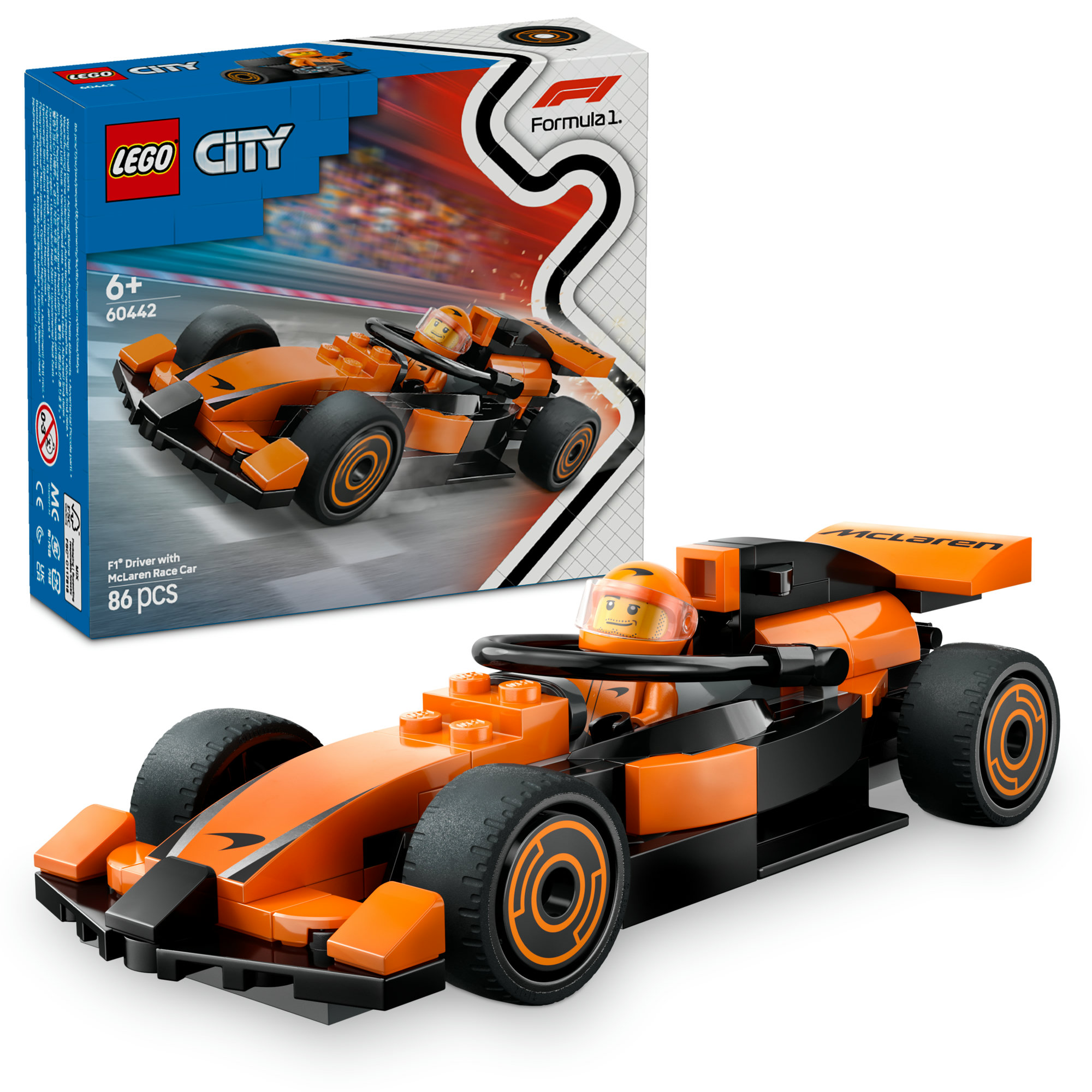 LEGO® City F1® Driver with McLaren Race Car Mini Vehicle Toy