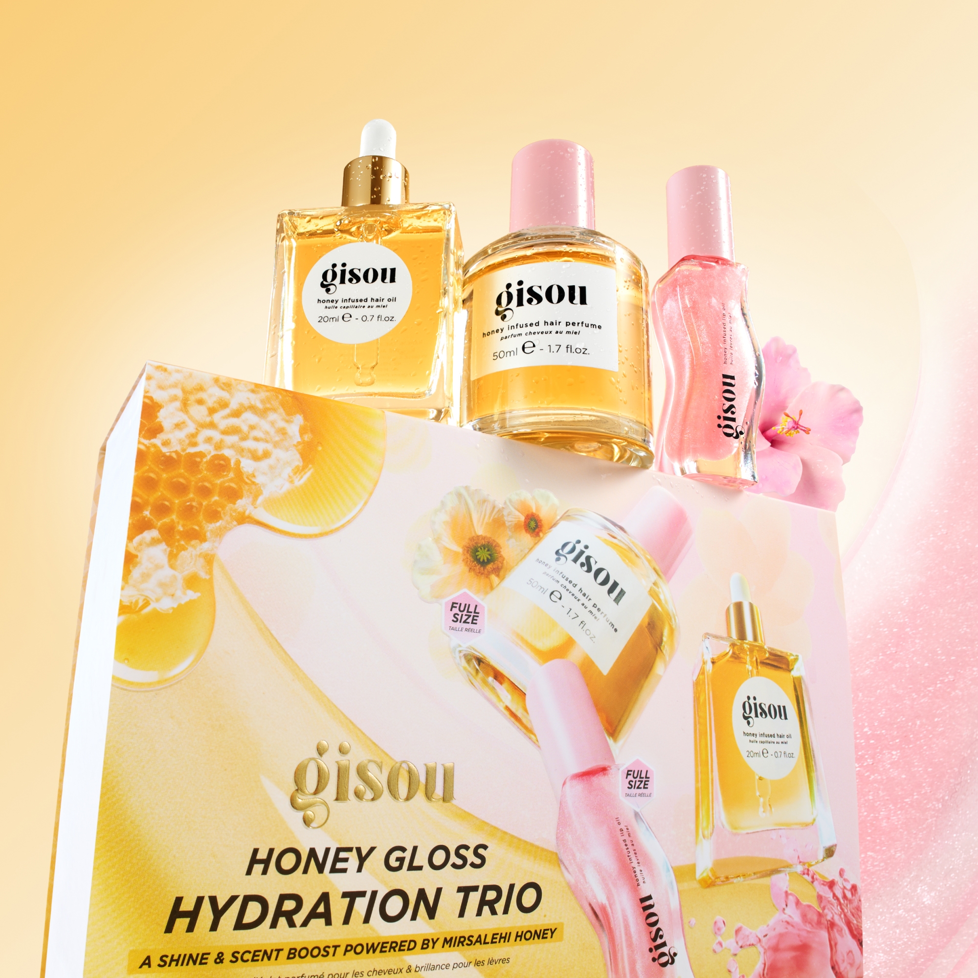 Gisou Honey Gloss Hydration Trio Worth £77 | Cult Beauty