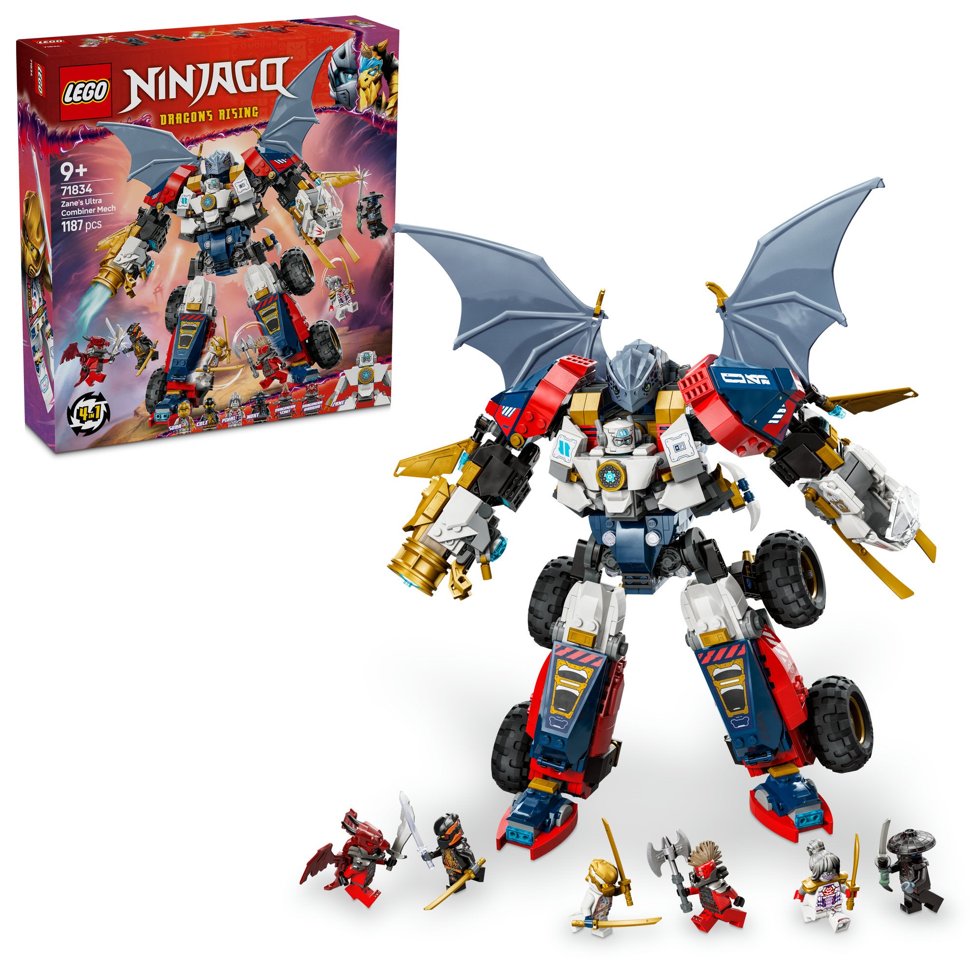 LEGO NINJAGO 4in1 Zane's Ultra Combiner Mech Ninja Toy 71834