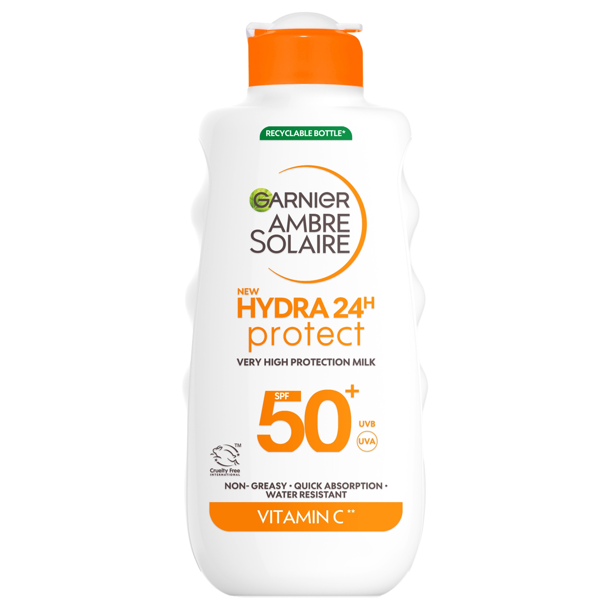 Garnier: Garnier Ambre Solaire SPF 50+ Hydra 24 Hour Hydrating Sun Cream Lotion With Vitamin C,175ml