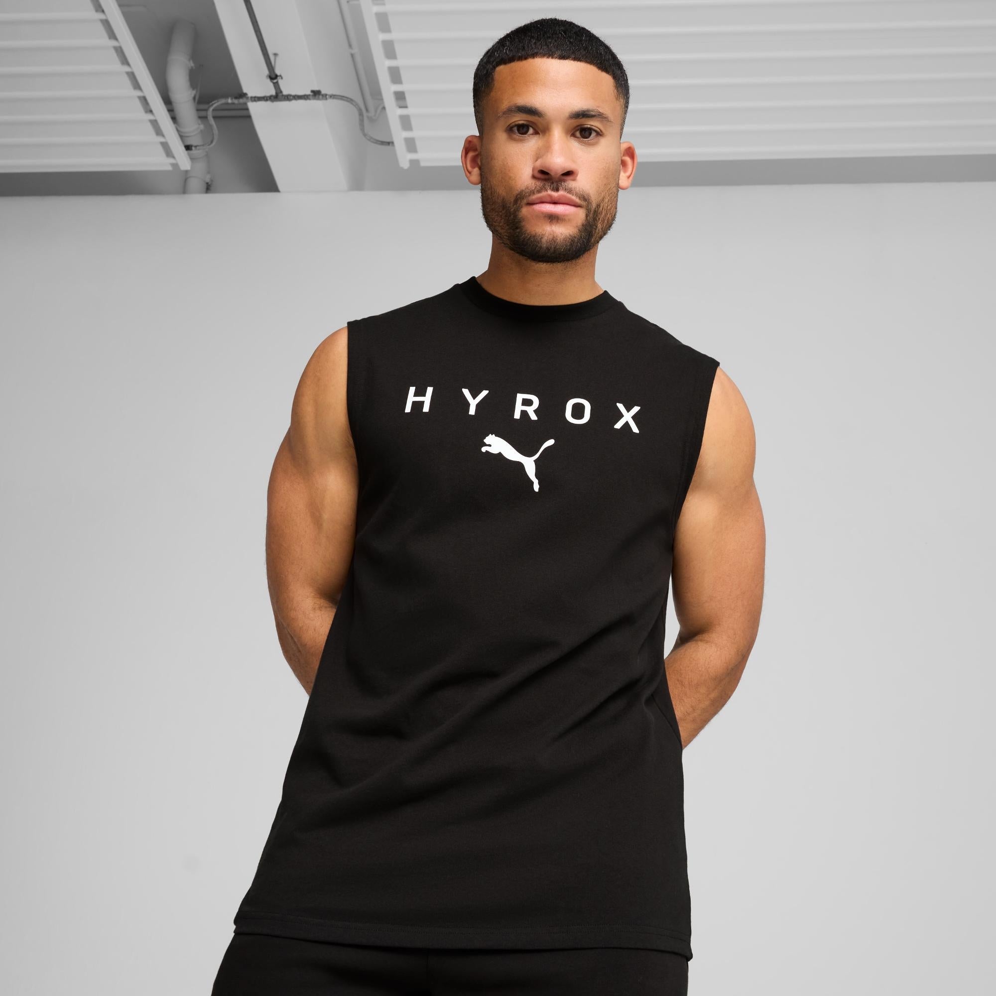 Mens PUMA x HYROX Cloudspun Tank - Black - XL | HYROX Shop Official