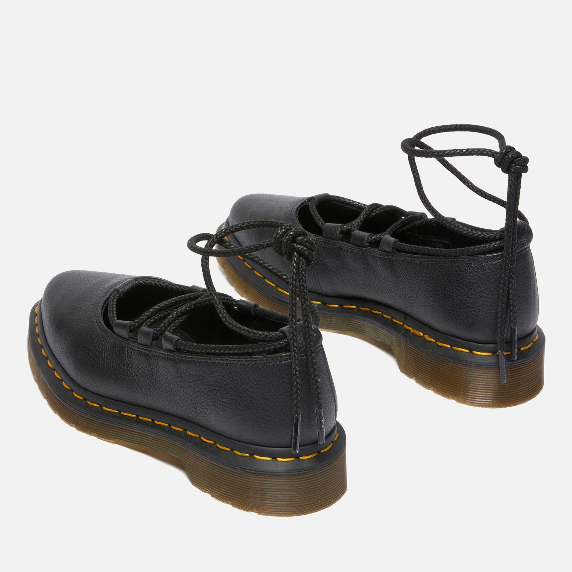 ★早期完売★Dr.Martens★ELPHIE II LACE UP BALLET FLATS Elphie Ii Iridescent Leather Ballet Flats in Powder Pink