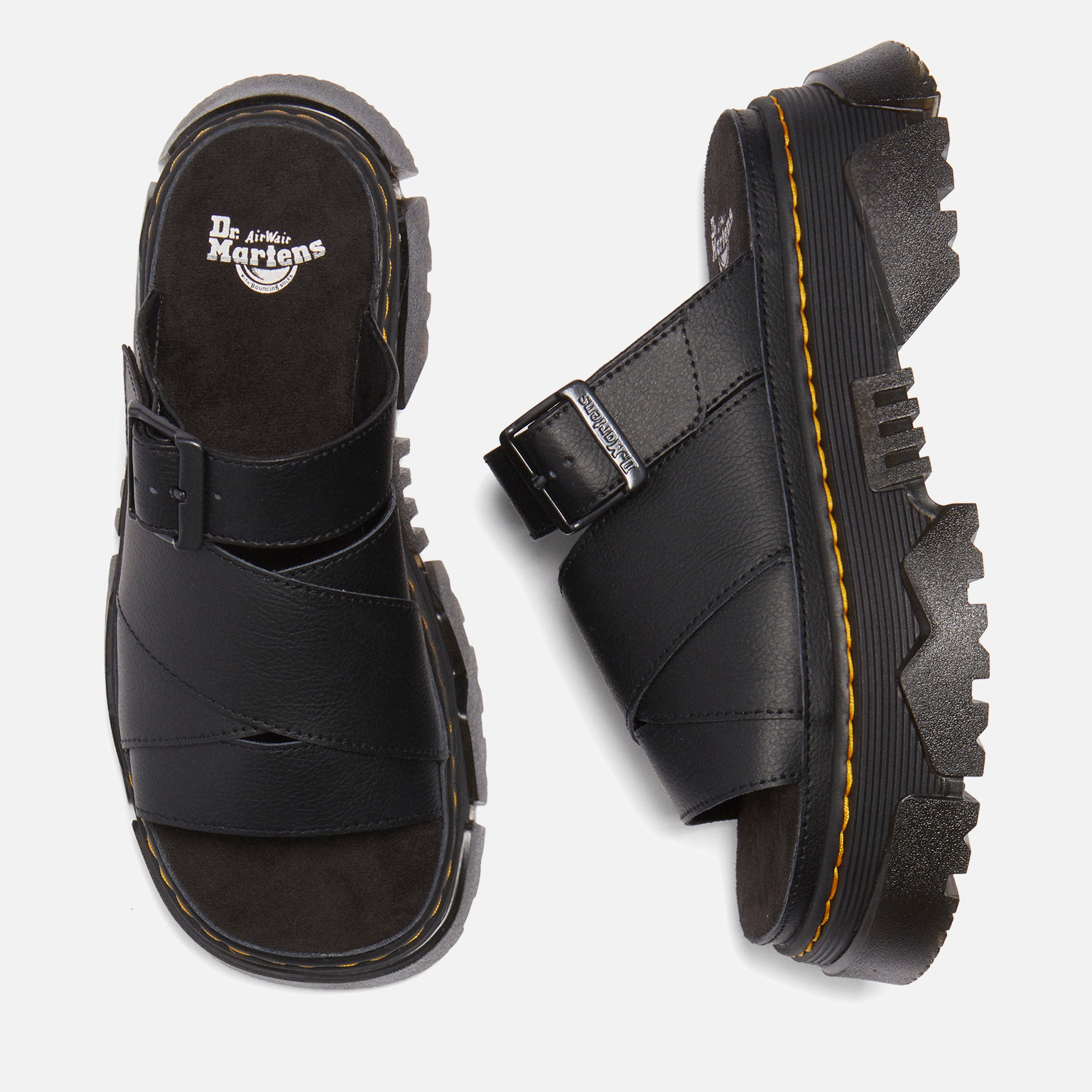 Dr. Martens Women's Mattison Leather Slide Sandals - UK 3