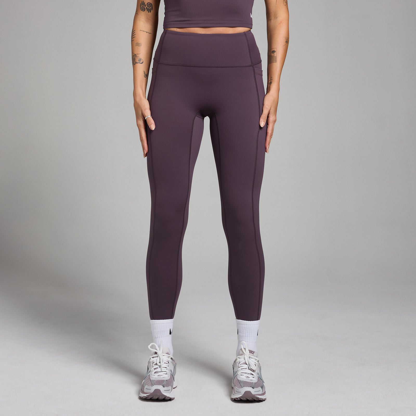 Legging Old Navy Coupé Femme 2XL Violet - Extensible, Taille Plus, Décontracté