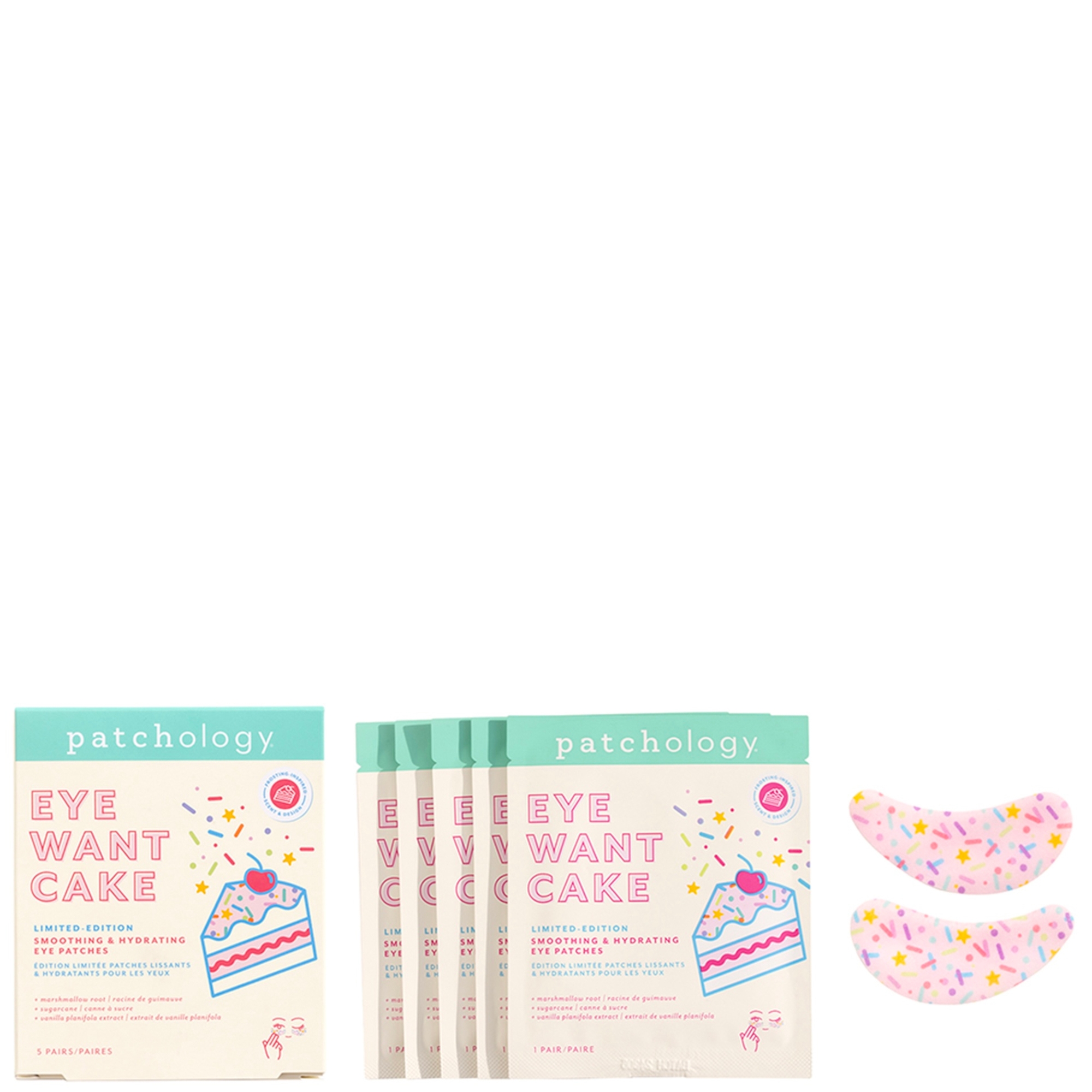 cult Patchology Eye Want Cake Limited Edition Smoothing & Hydrating Eye Patches - 5 Pack