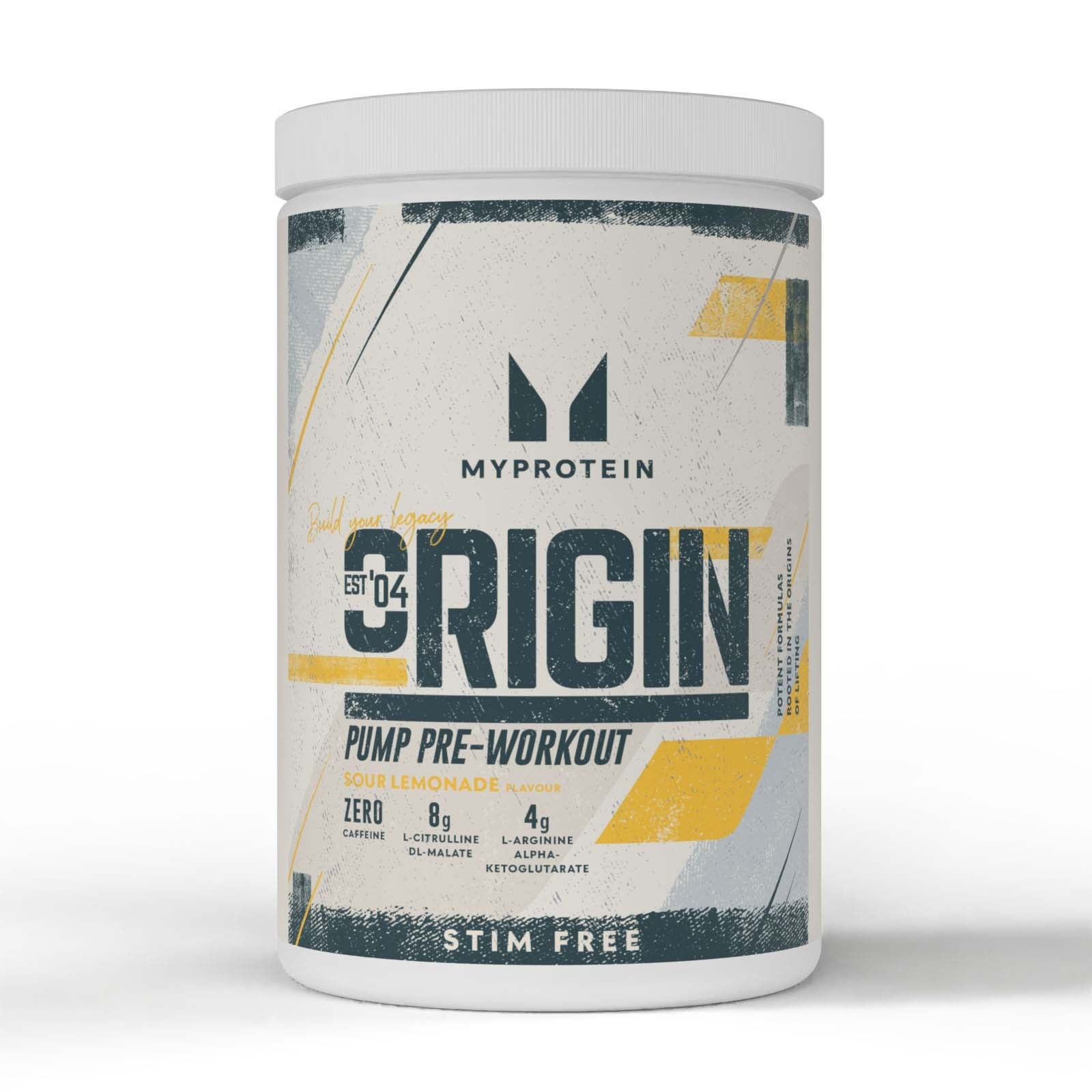 MyProtein Origin Pump Pre-Workout tub