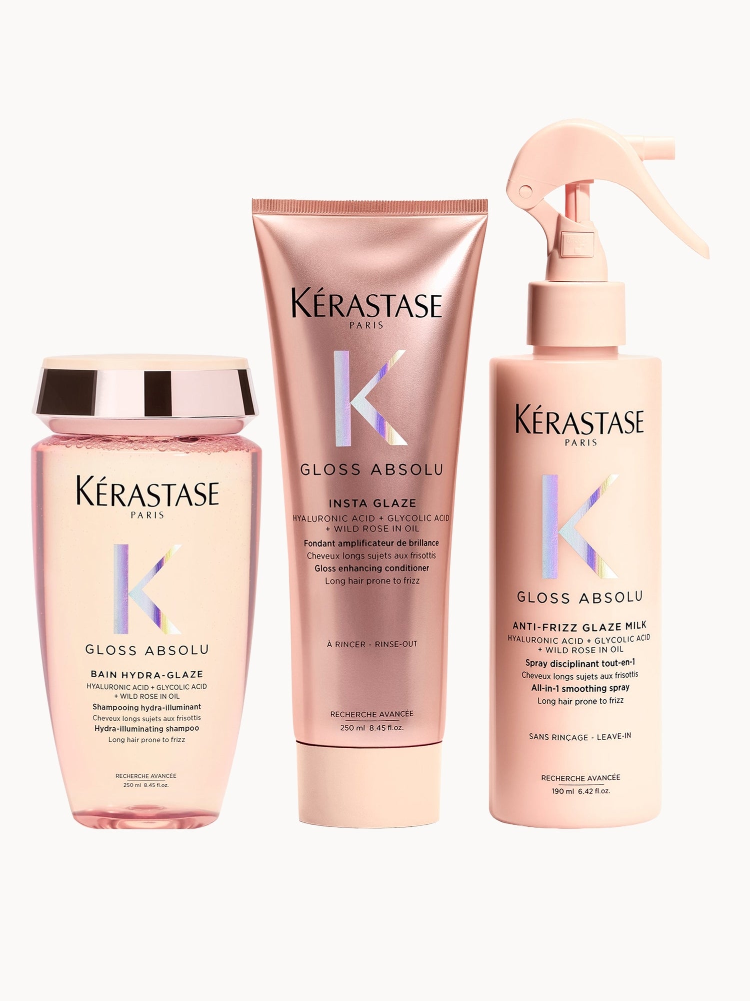 Kérastase Gloss Absolu Shampoo, Conditioner and Treatment Spray