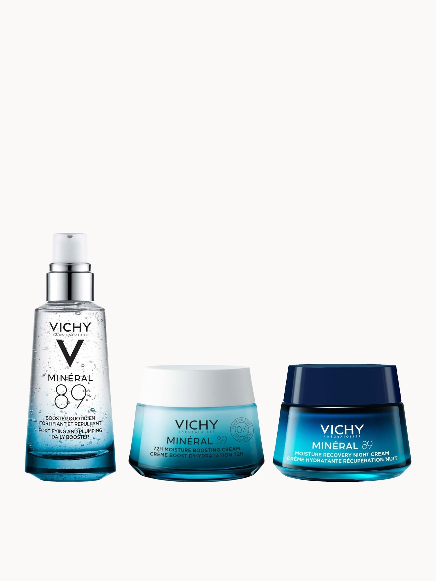Vichy Minéral 89 3-Step Hydration Boost Day & Night Routine Bundle