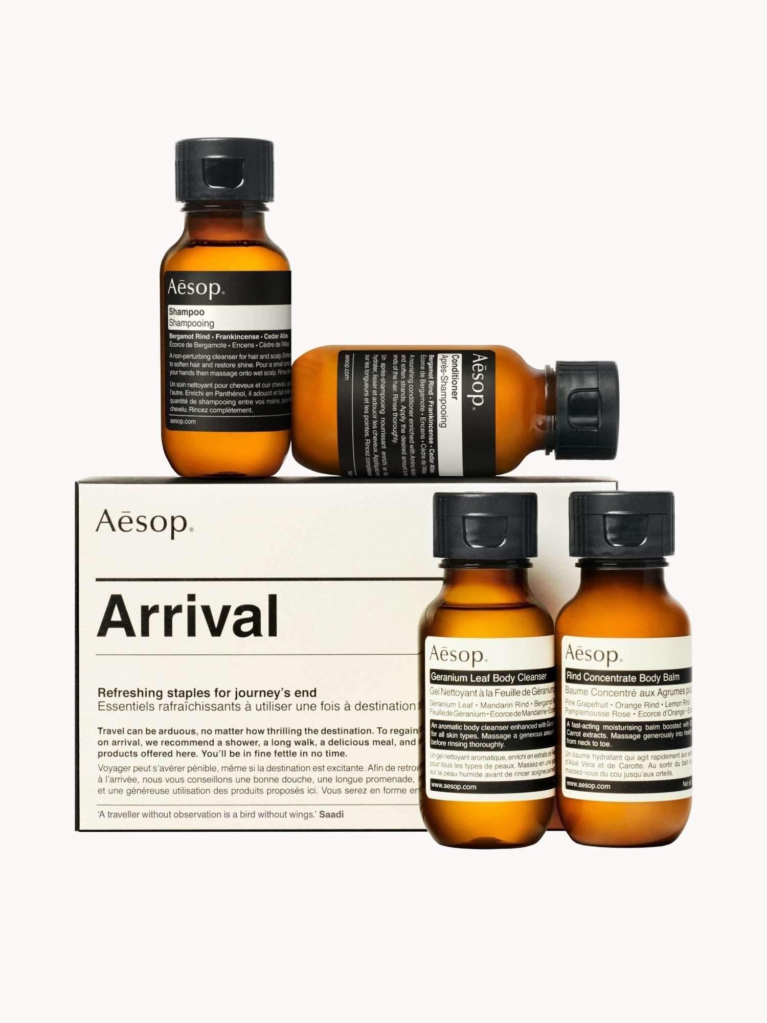 Aesop Herbal Body Spray & Hair Oil セット Aesop Arrival Travel Kit | LOOKFANTASTIC