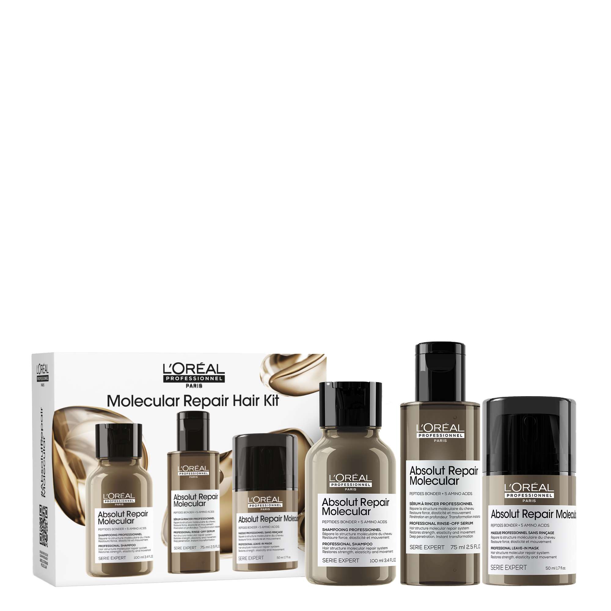 L'Oréal Professionnel: L'Oréal Professionnel Absolut Repair Molecular  Mini Trio Kit for Damaged Hair