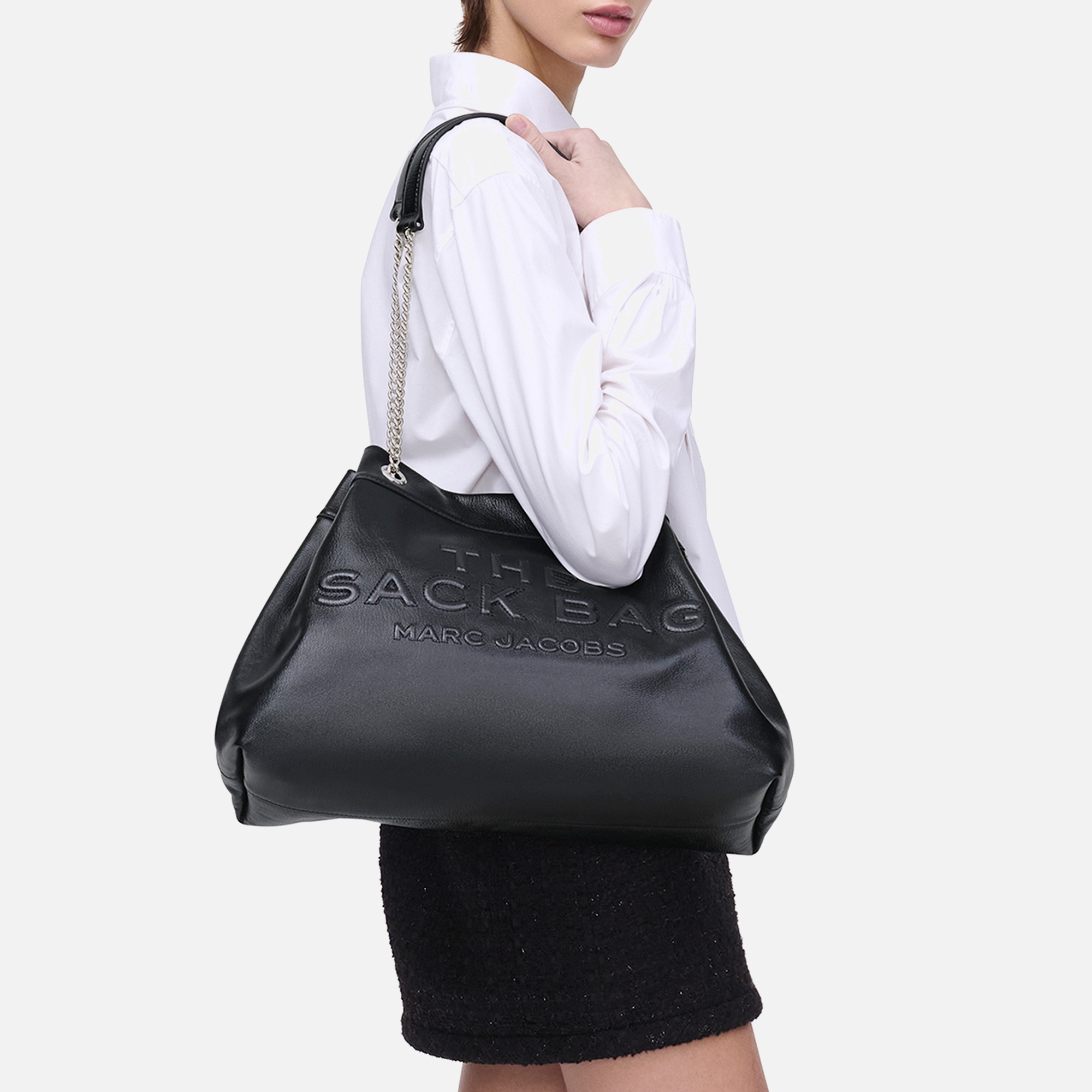 Marc Jacobs The Leather Chain Sack Bag | Coggles Marc Jacobs The Leather Chain Sack Bag | Coggles