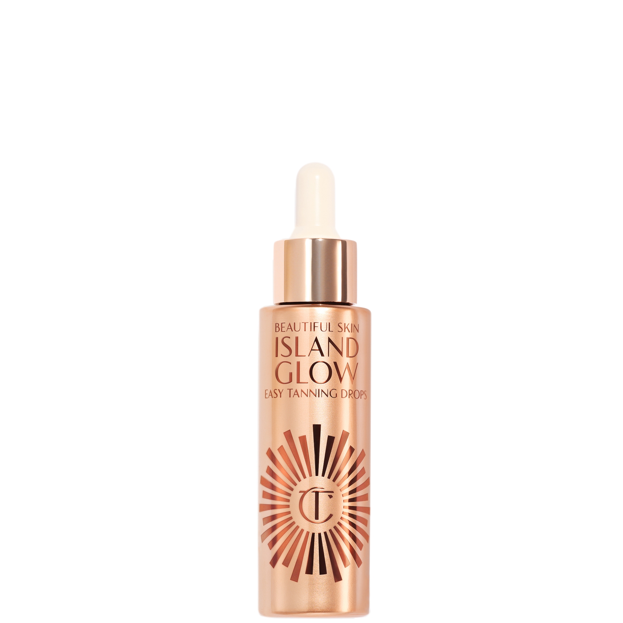 cult Charlotte Tilbury Beautiful Skin Island Glow Easy Tanning Drops- Medium/Deep 30ml