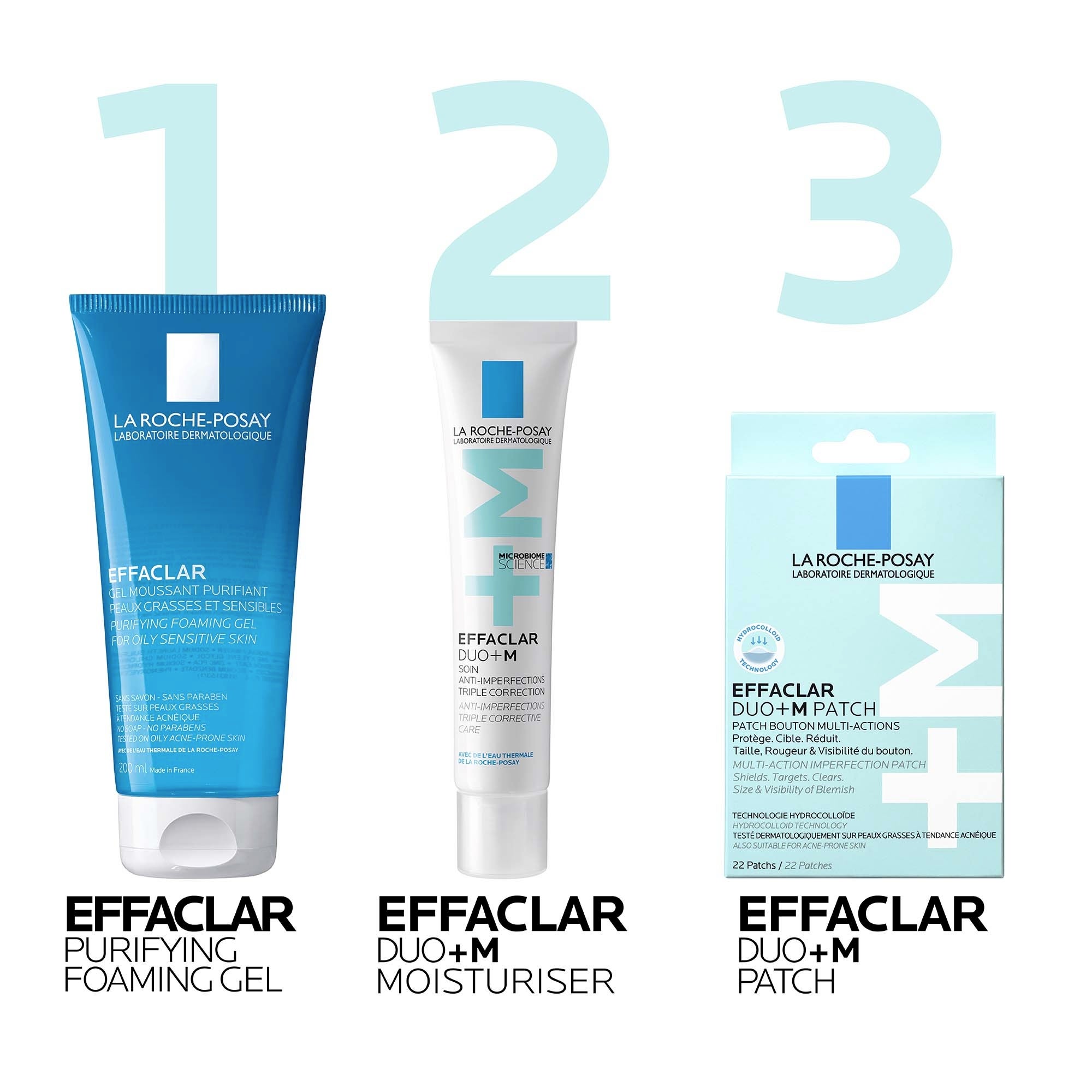 La Roche-Posay Effaclar 3-Step Anti Blemish System 440ml | Cult Beauty