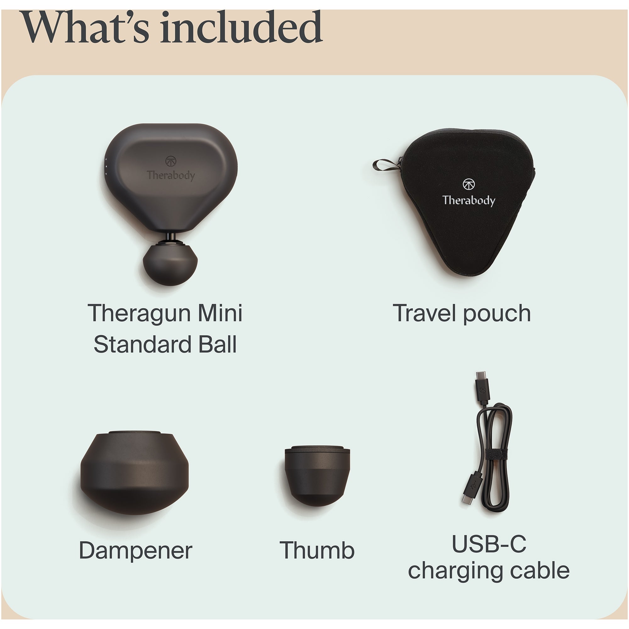 Theragun Mini Portable Massage Gun - Black (3rd Generation