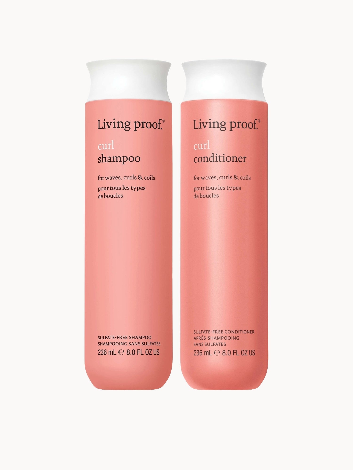 Living Proof Curl Shampoo and Conditioner Bundle for Stronger, Hydrated, Healthier looking curls 236ml
