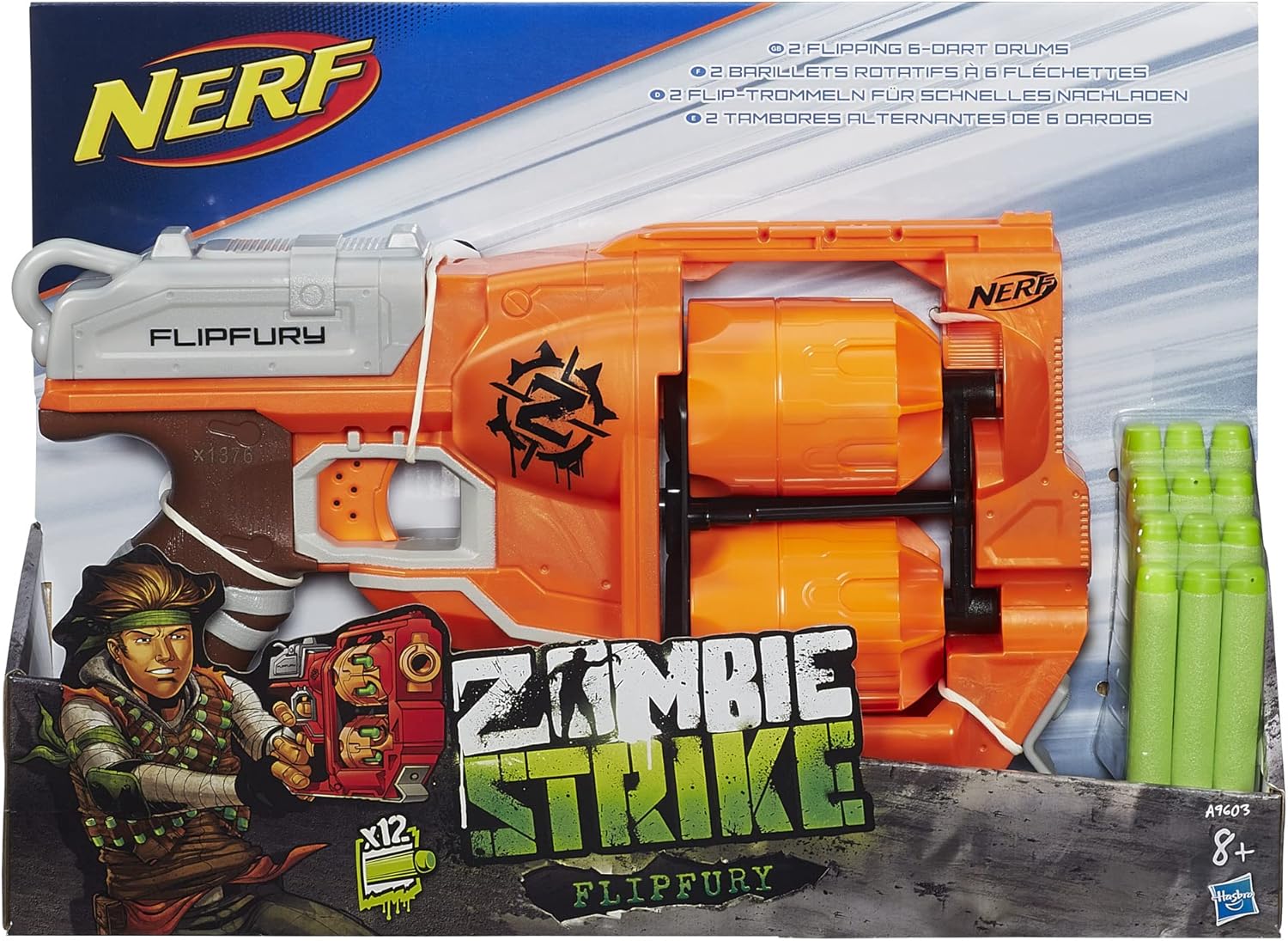 Nerf Zombie Strike FlipFury Blaster | Zavvi UK