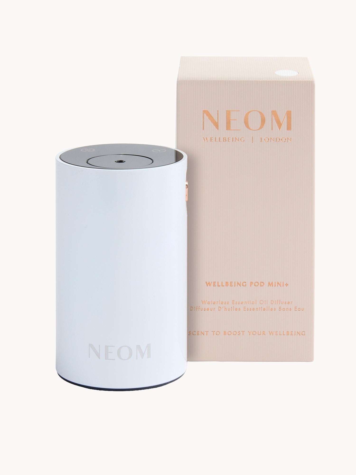 Neom Wellbeing London Pod Mini+ Waterless Essential Oil Diffuser White