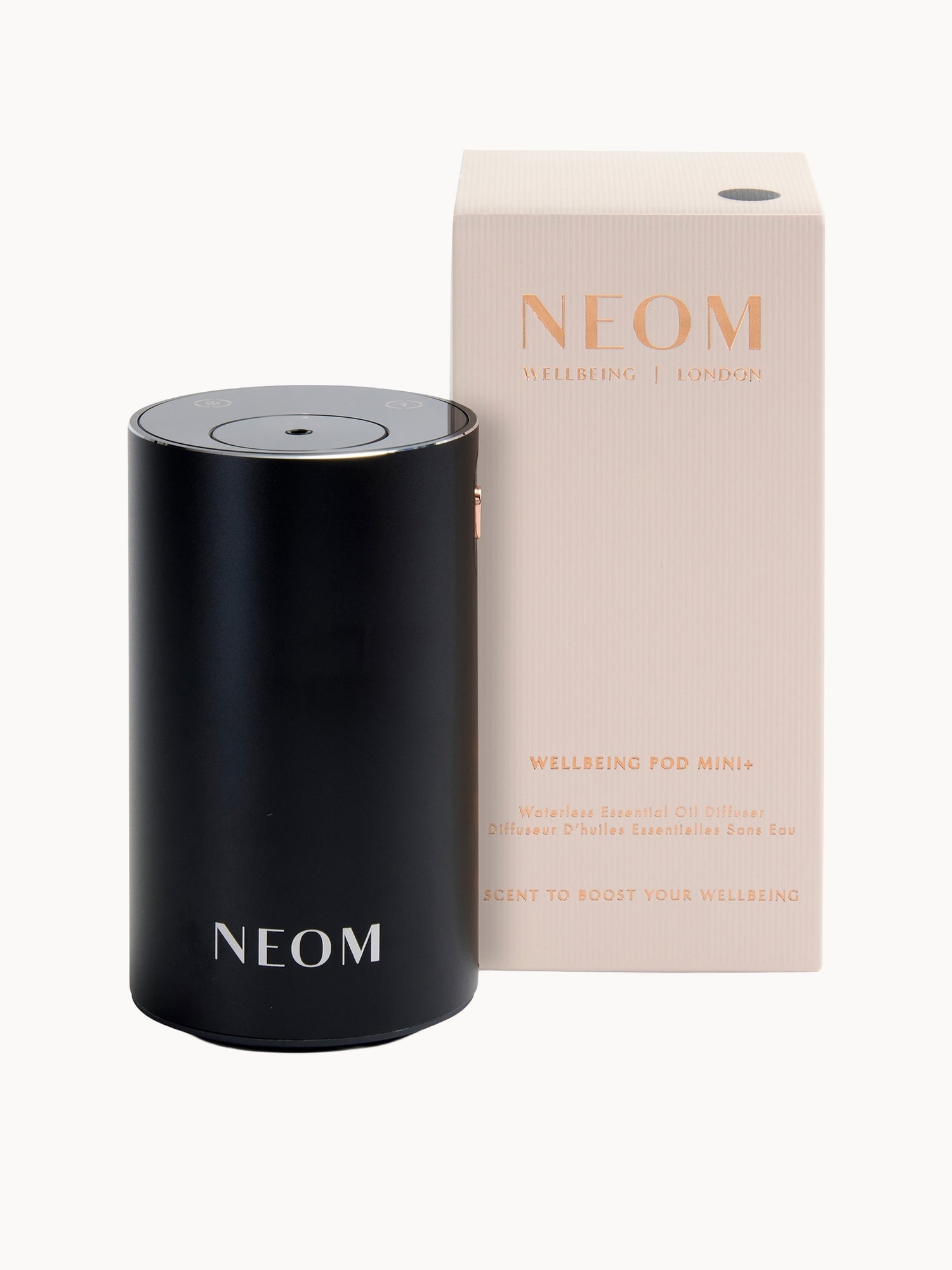 Neom Wellbeing London Pod Mini+ Waterless Essential Oil Diffuser Black