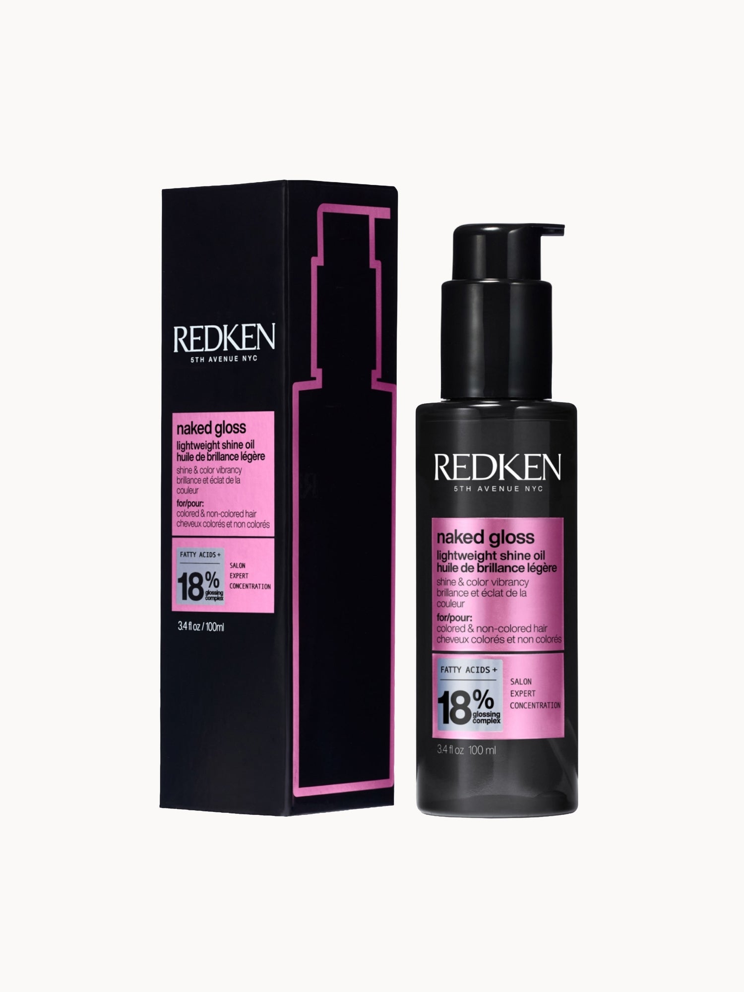 Redken Acidic Color Gloss Naked Gloss, Lightweight Hair Oil, add Shine and Moisture for Dull Hair 100ml