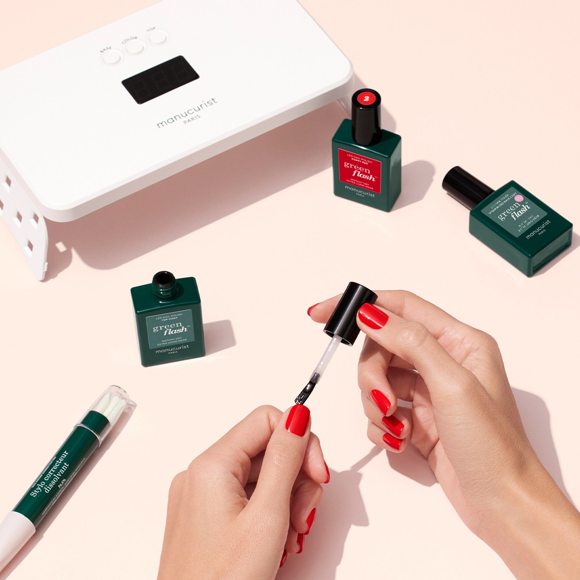 MANUCURIST GREEN FLASH RETAIL KIT 36W - Hortencia & Poppy Red 15ml