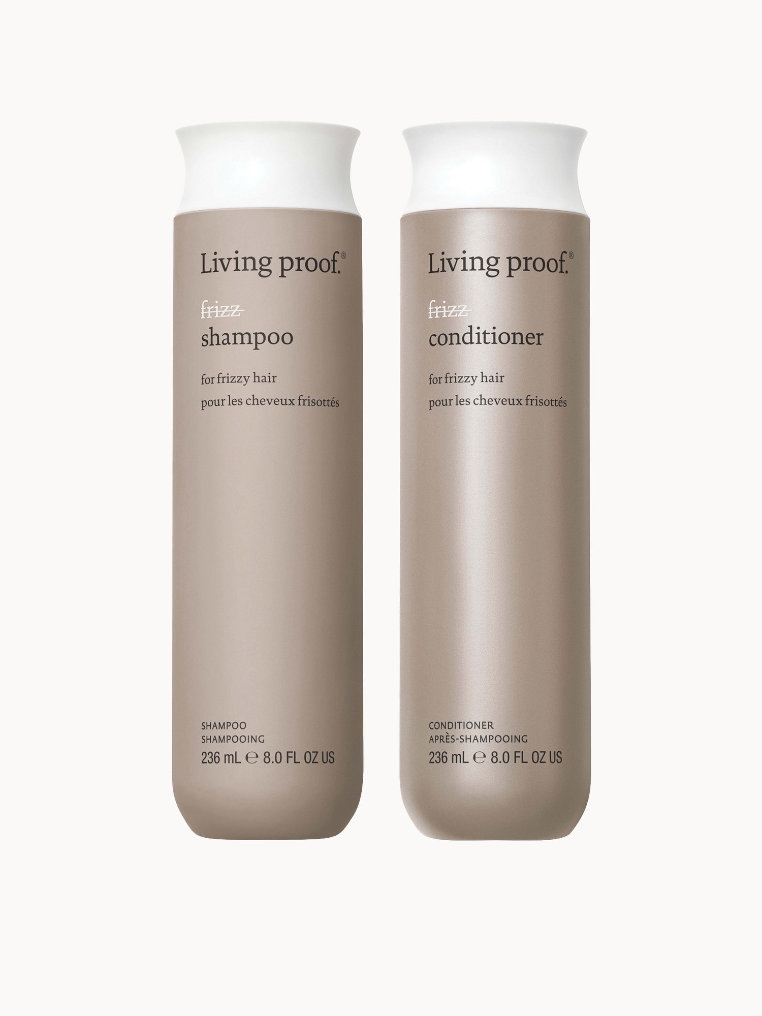 Living Proof No Frizz Shampoo and Conditioner Bundle for Frizz Control, Smoothness and Shine 236ml