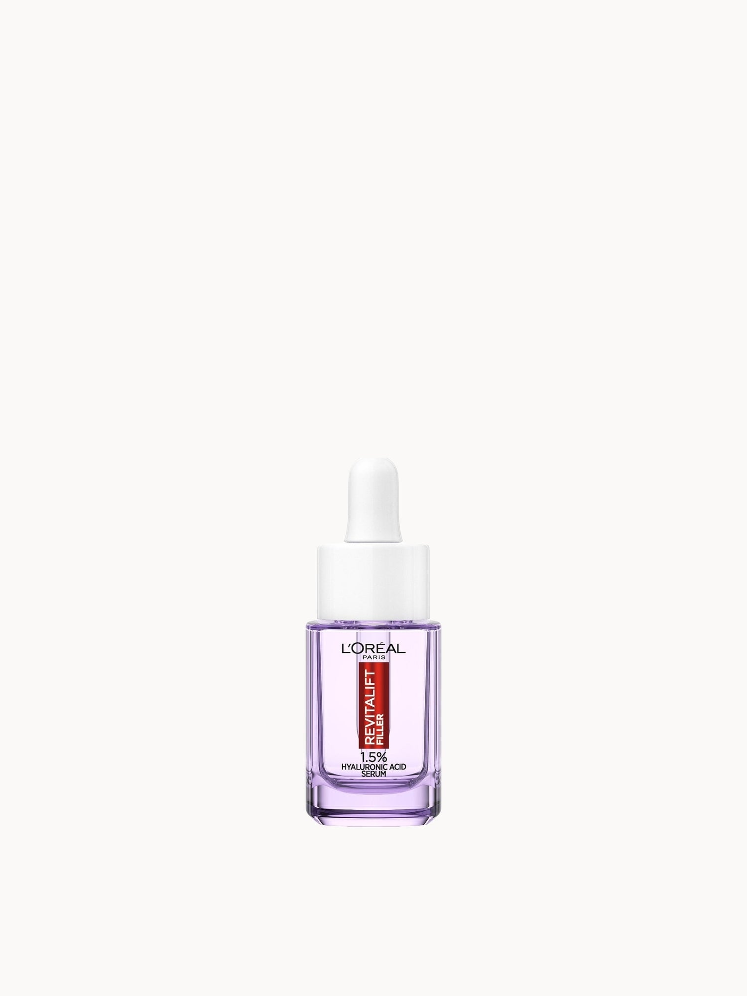 L'Oréal Paris Revitalift Filler Serum, 1.5% Pure Hyaluronic Acid, High Molecular and Micro Hyaluronic acid, Replumping and Hydrating, 15ml