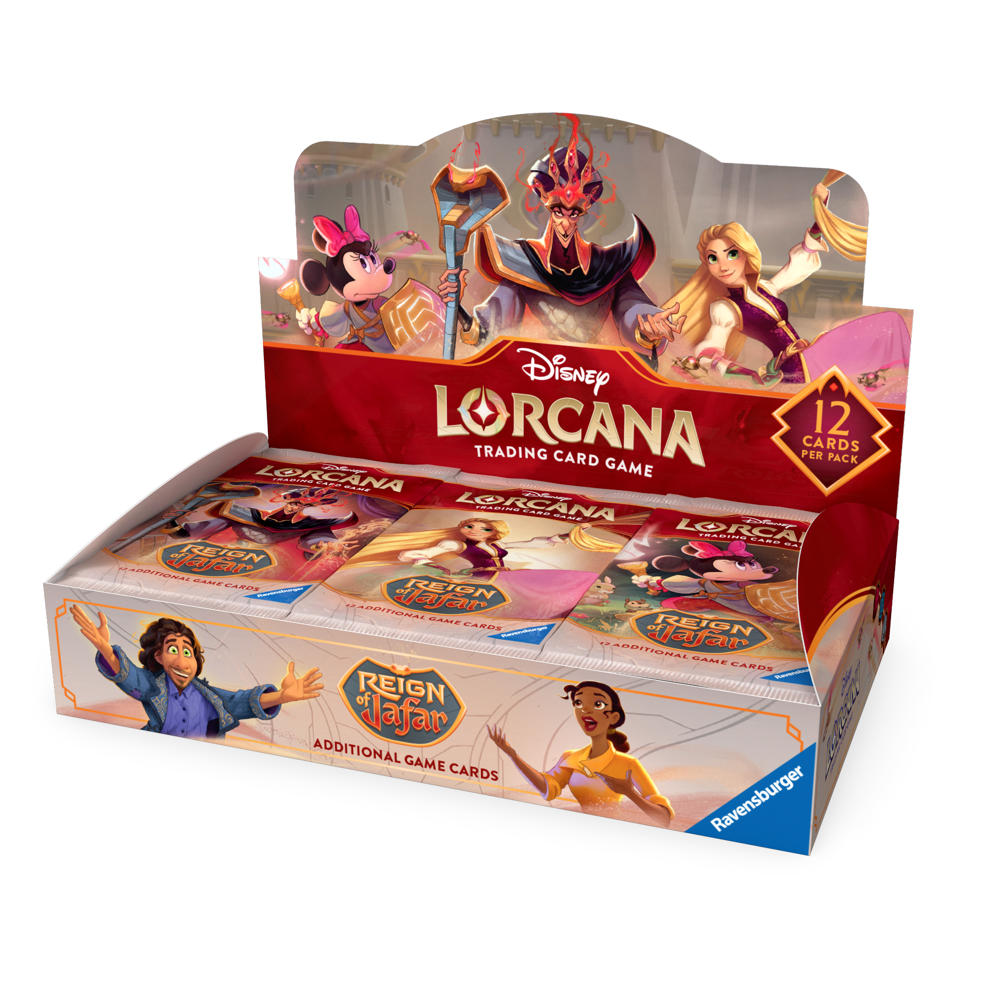 タイガー Disney Lorcana Box ×4 単品パック×32 Disney Lorcana Trading Card Game Reign of Jafar Booster Box (24