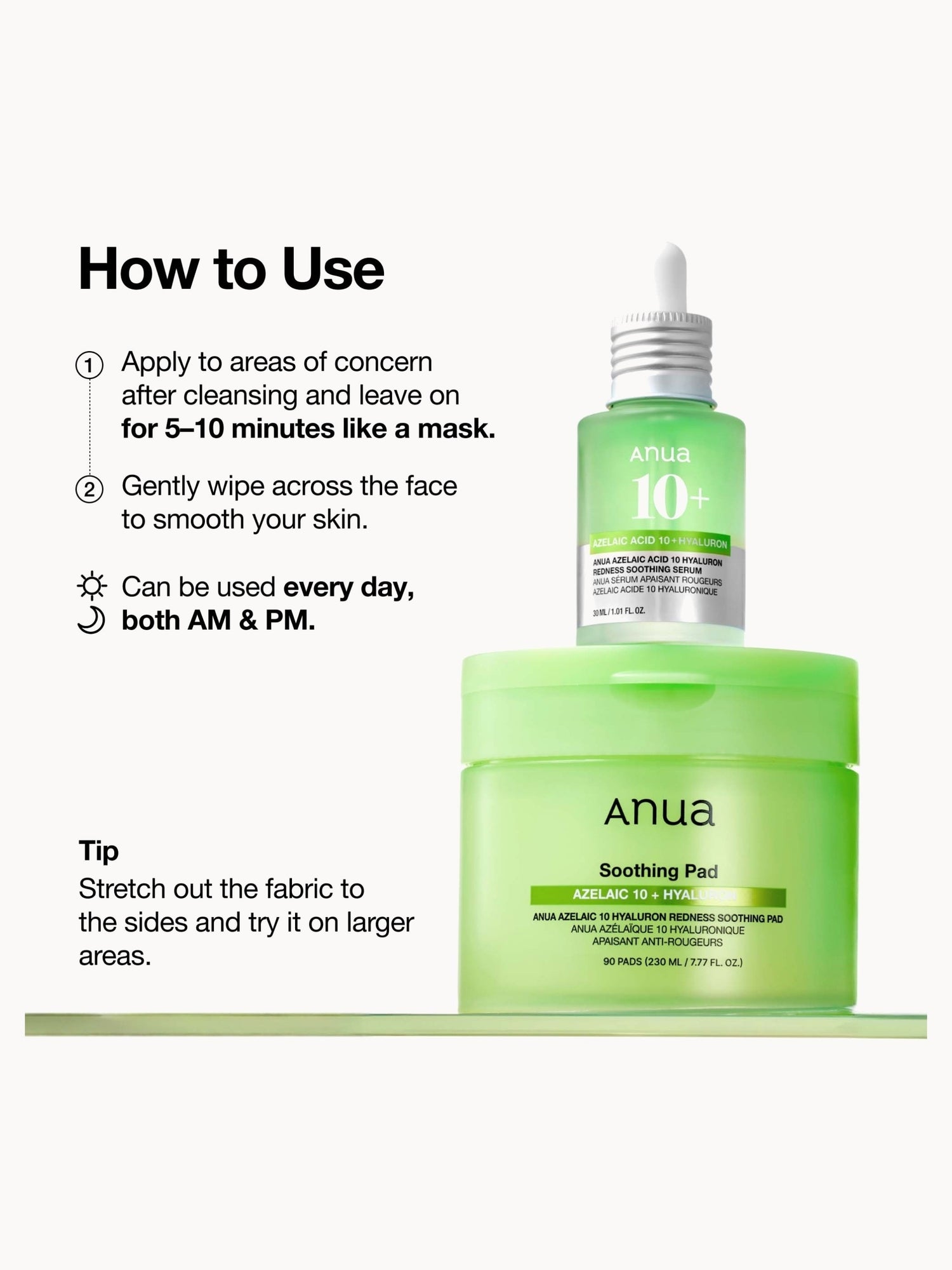 Anua スキンケア 10点 Anua Azelaic 10 Hyaluron Redness Soothing Pad 230ml | LOOKFANTASTIC