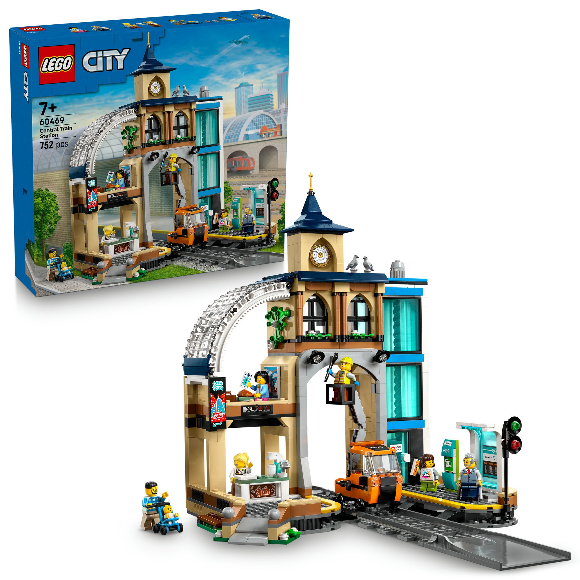 LEGO City Central Train Station Construction Toy Set 60469