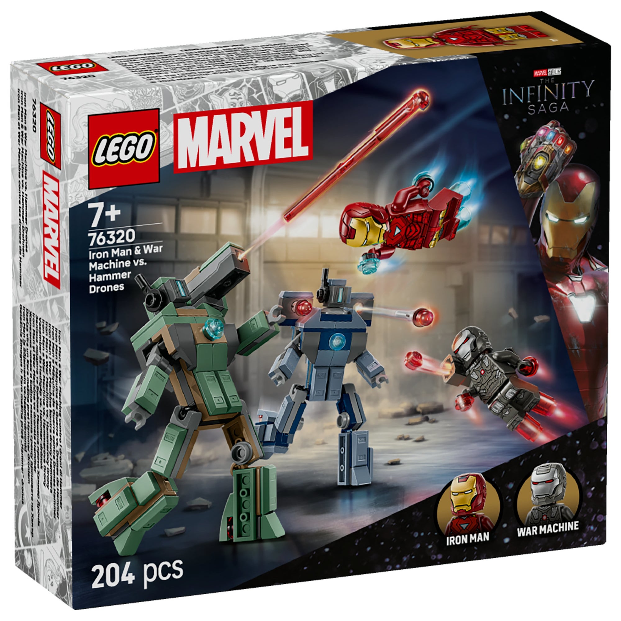 LEGO® | Marvel Iron Man & War Machine vs. Hammer Drones Building
