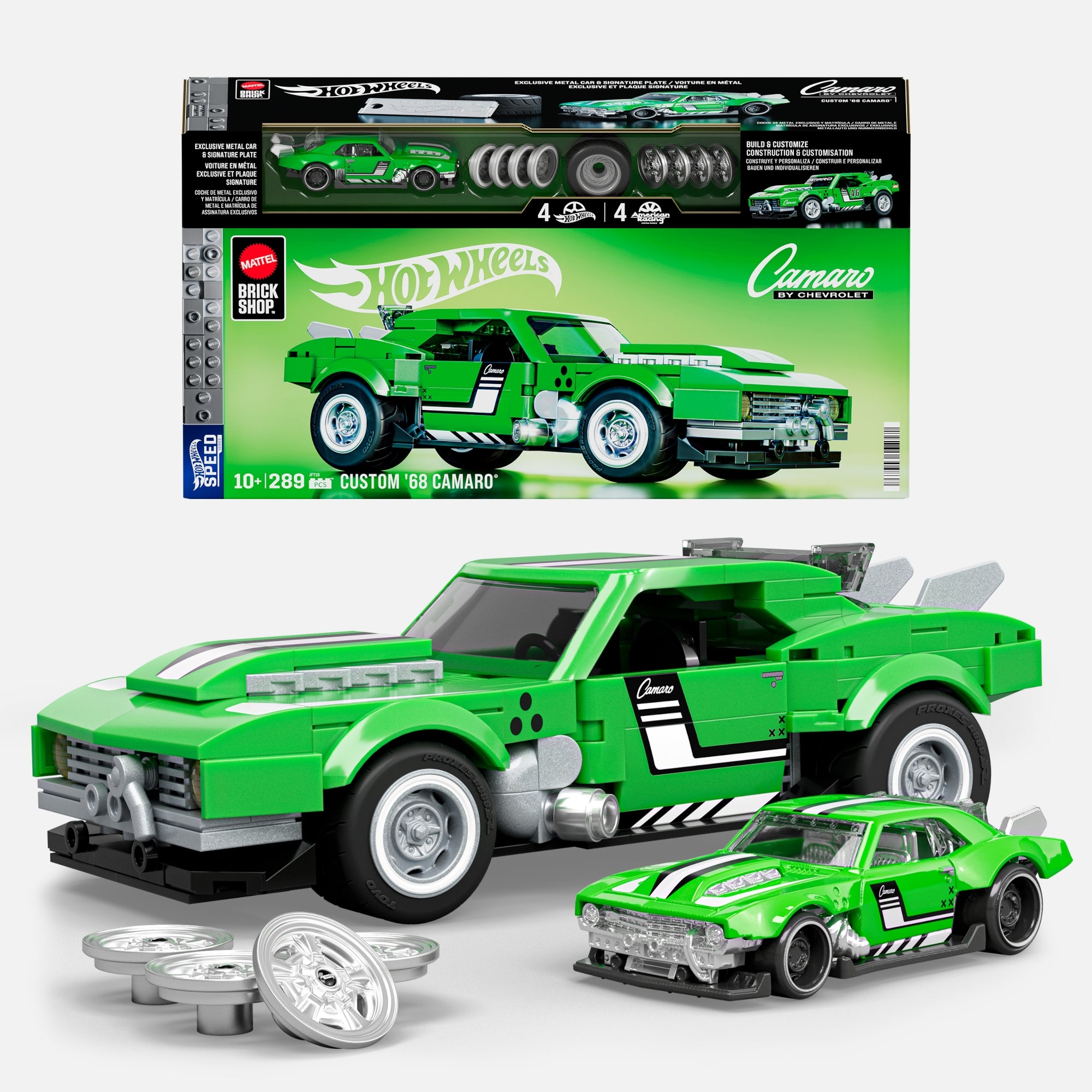 Mattel Brick Shop Hot Wheels Speed Custom 68 Camaro Building Set