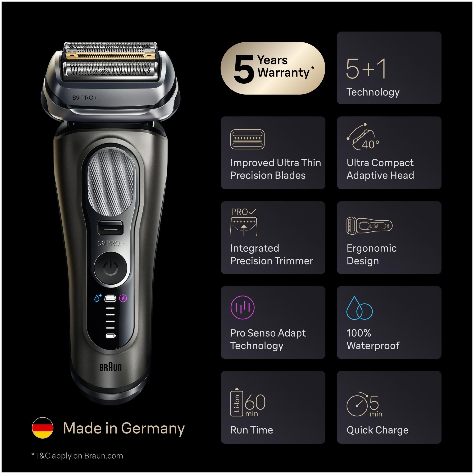 Braun Series 9 Pro 9575cc Electric Shaver | Official Braun Store