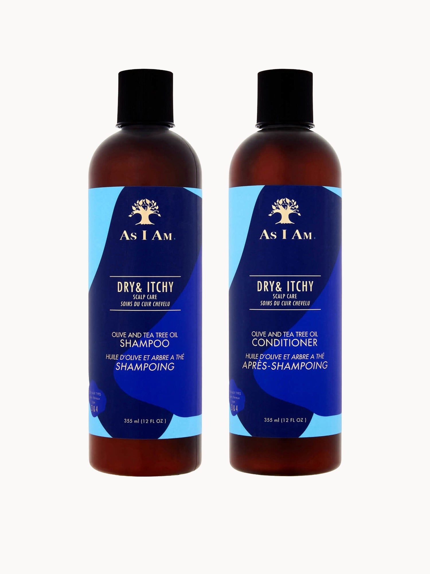 As I Am Dry & Itchy Scalp Care Olive and Tea Trea Oil Shampoo & Conditoner 355ml