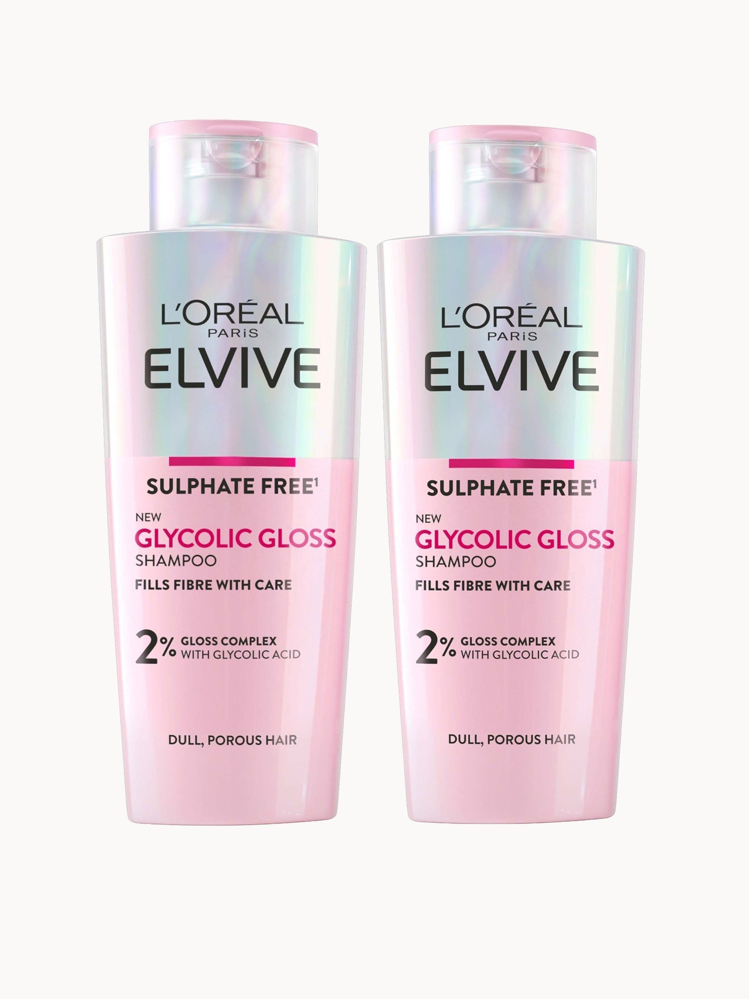 L'Oréal Paris Elvive Glycolic Gloss Double Shampoo Bundle