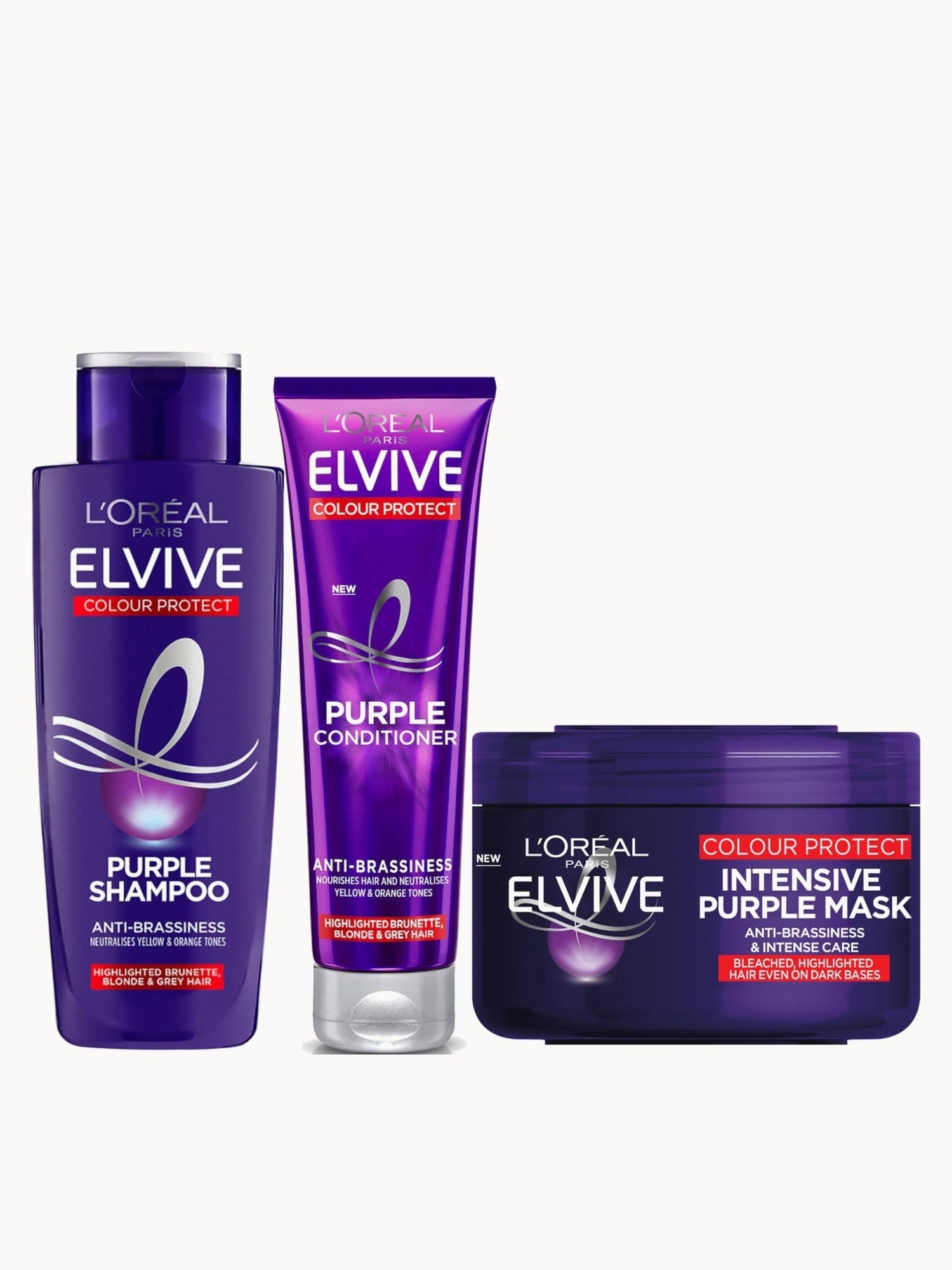 L'Oréal Paris Elvive Colour Protect Anti-Brassiness Purple Routine