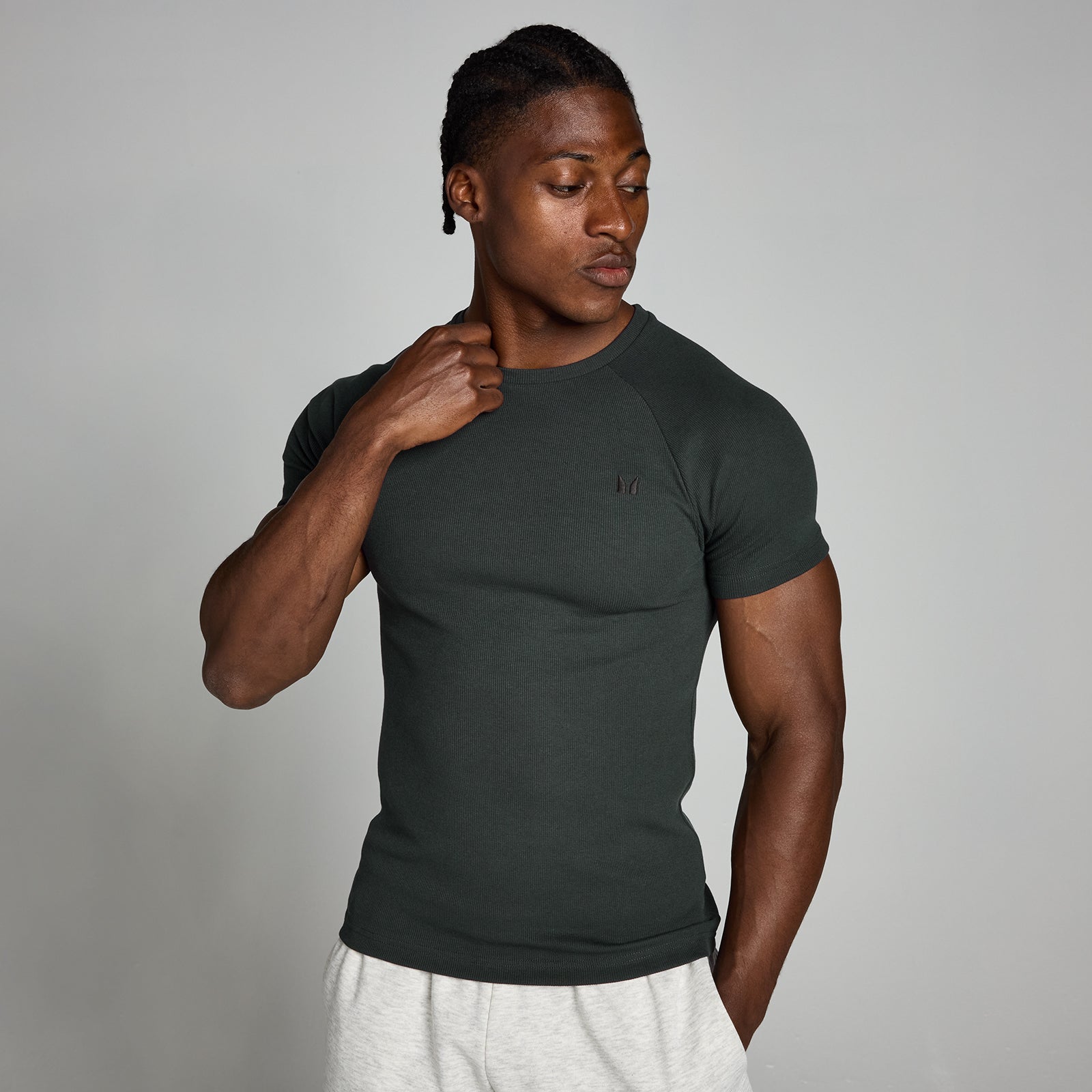 MP Men's Tempo Pillar Graphic Seamless T-Shirt - Storm | Myprotein