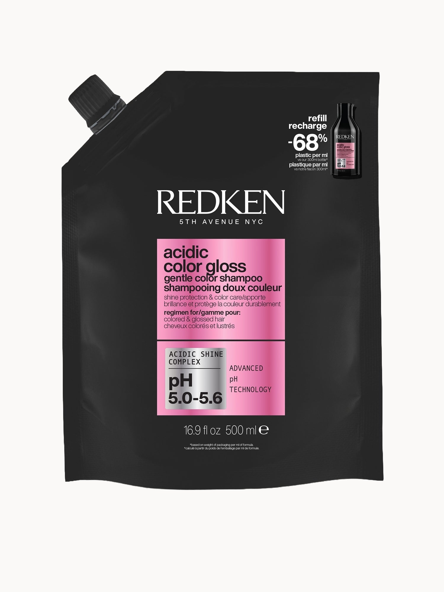 Redken Acidic Color Gloss Shampoo Refill Pouch 500ml