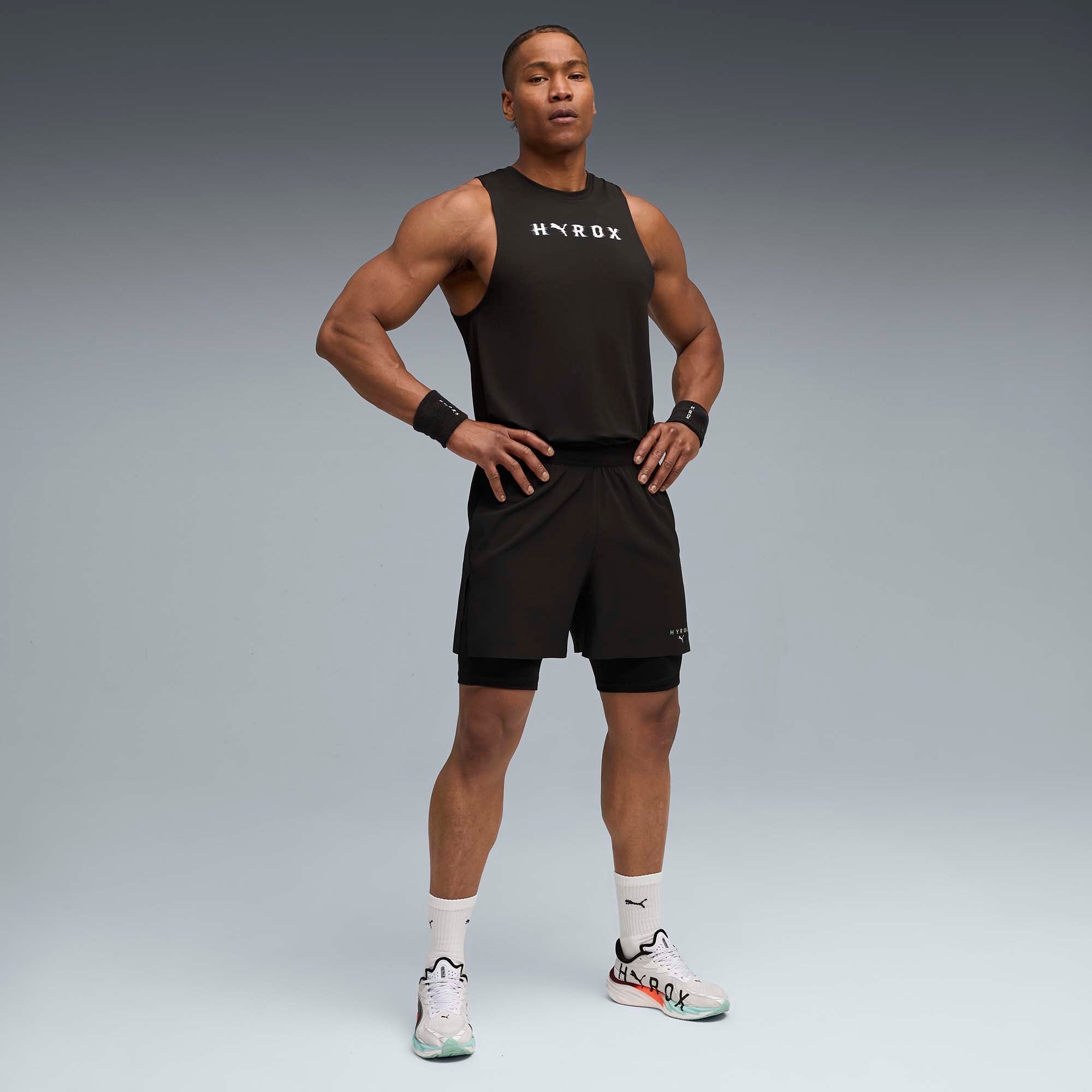 Mens PUMA x HYROX 2in1 TRAIN SHORT - Black - S | HYROX Shop Official