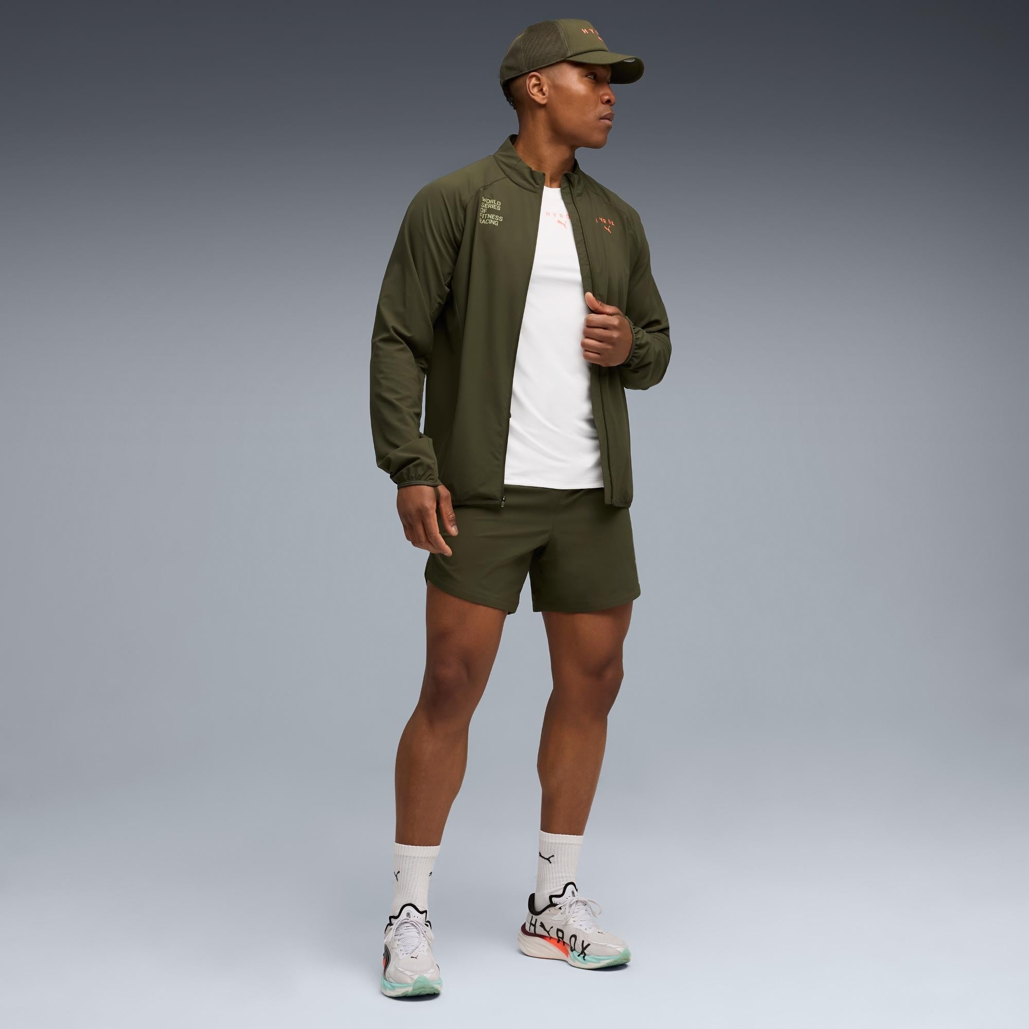 Mens PUMA x HYROX Ultraweave Jacket - Green - S | HYROX Shop Official