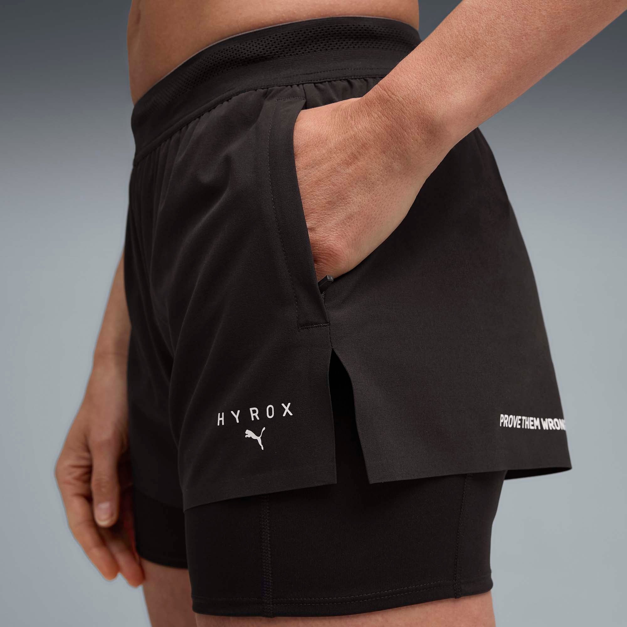 Womens PUMA x HYROX 2IN1 SHORT - Green - S | HYROX Shop Official
