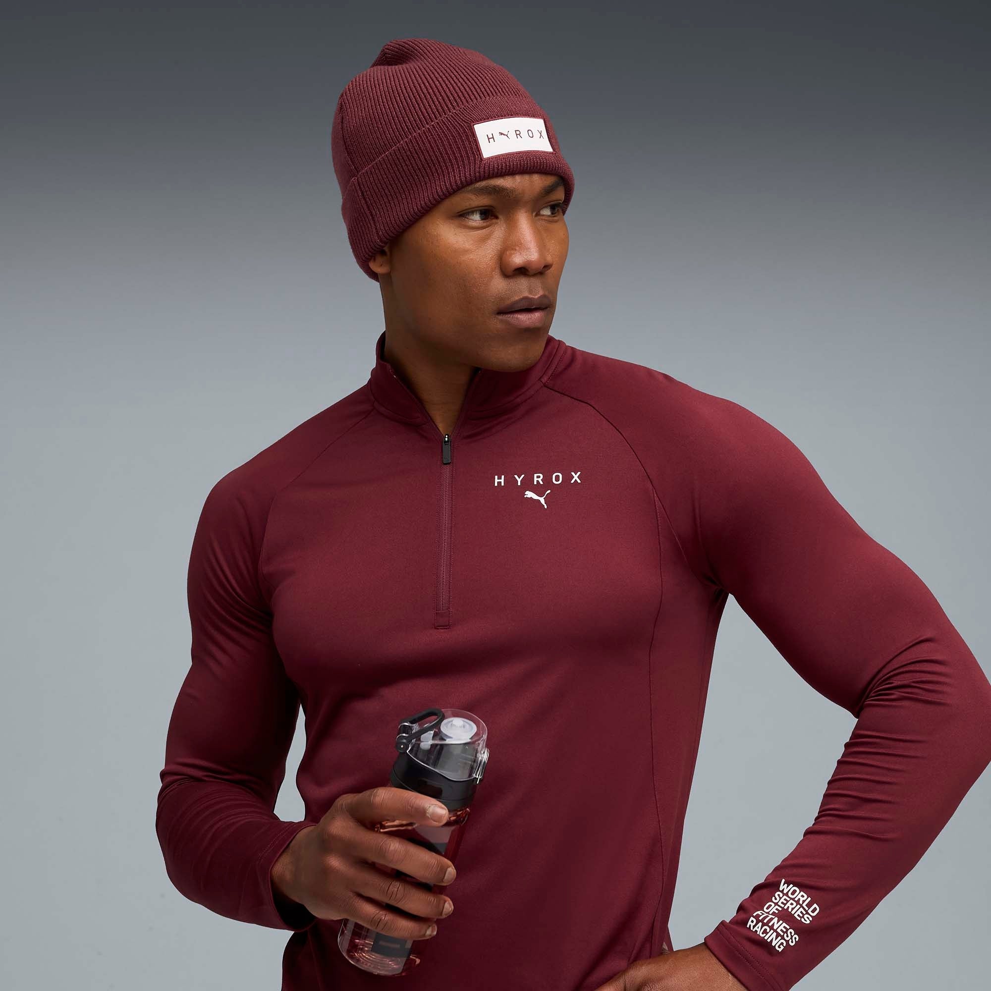 Mens PUMA X HYROX 1/4 ZIP - Red - XL | HYROX Shop Official
