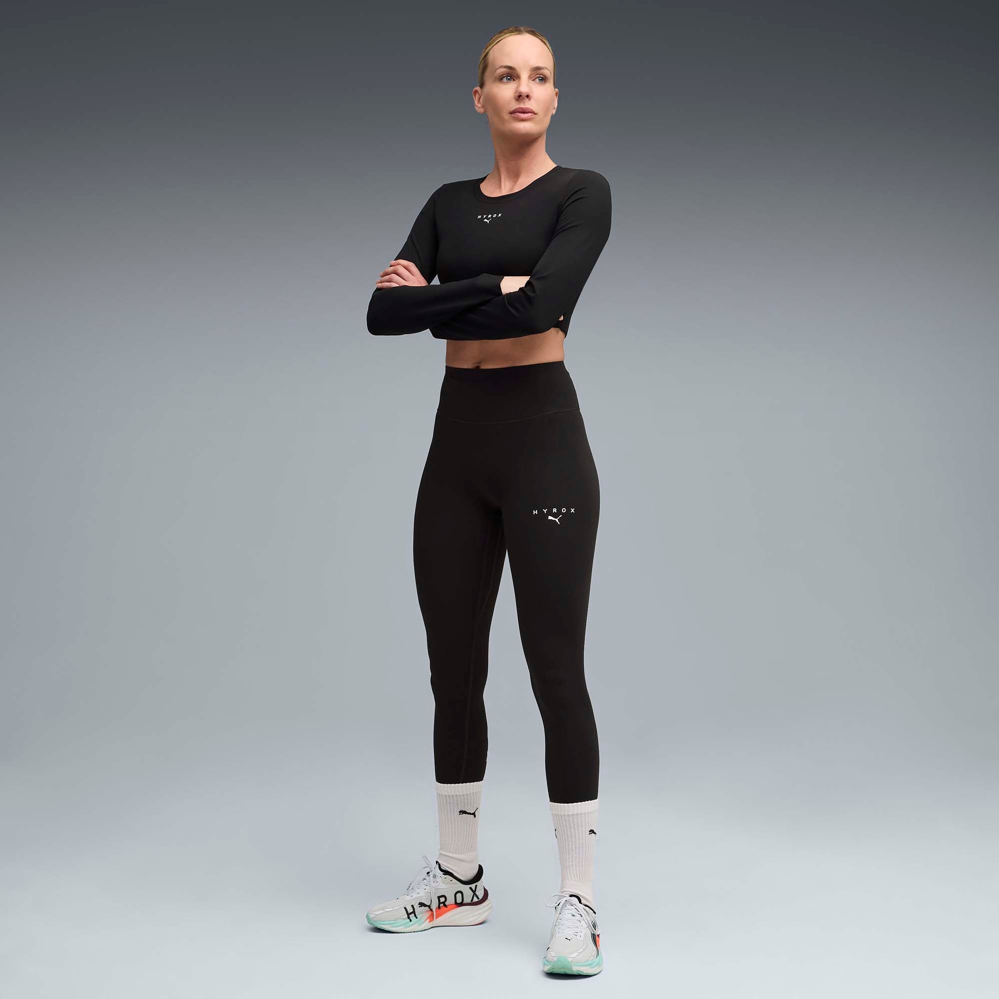 Womens PUMA x HYROX CLOUDSPUN 1/4 ZIP - Green - S | HYROX Shop