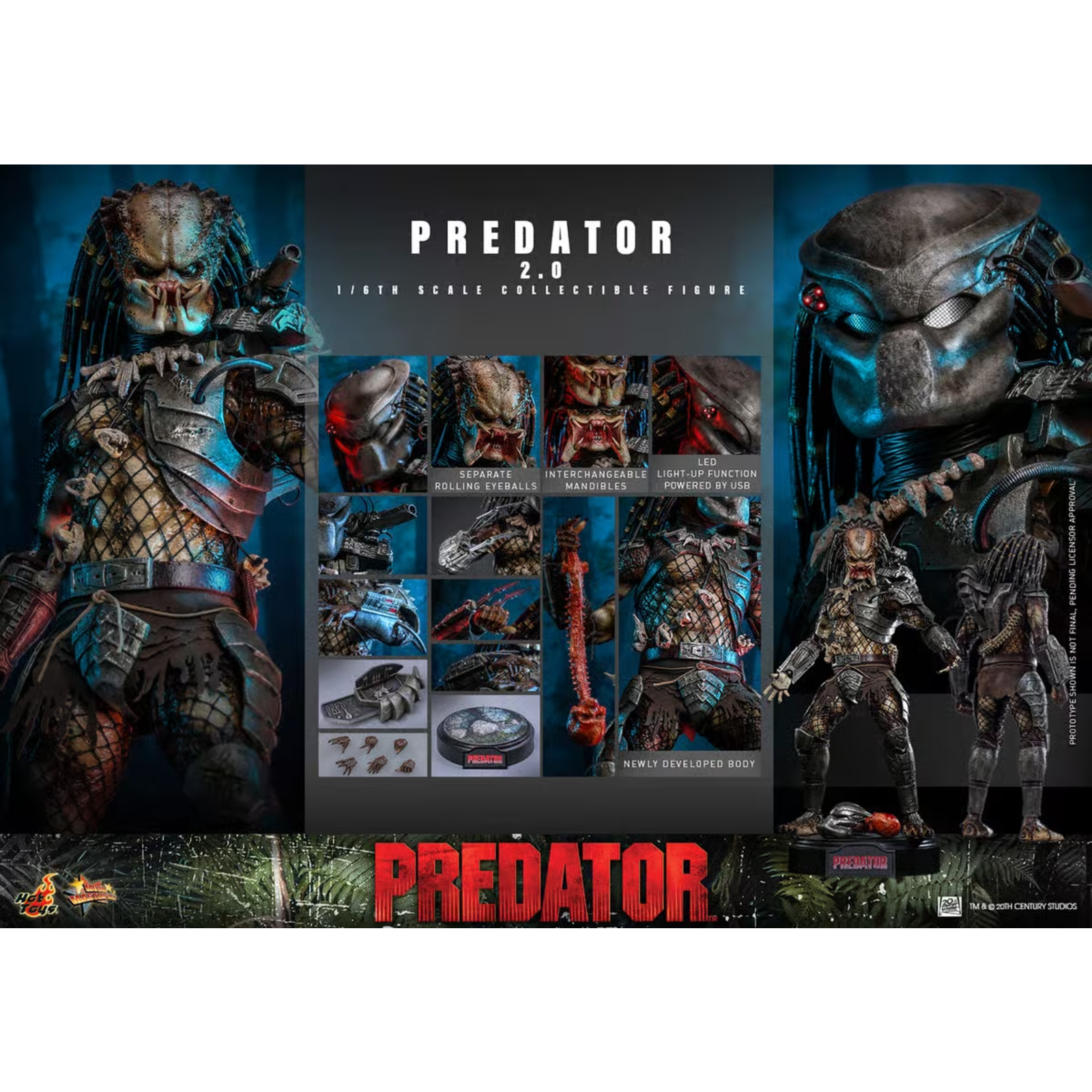 Hot Toys 1/6 Predator 2.0 Deluxe Version - Predator | Zavvi UK