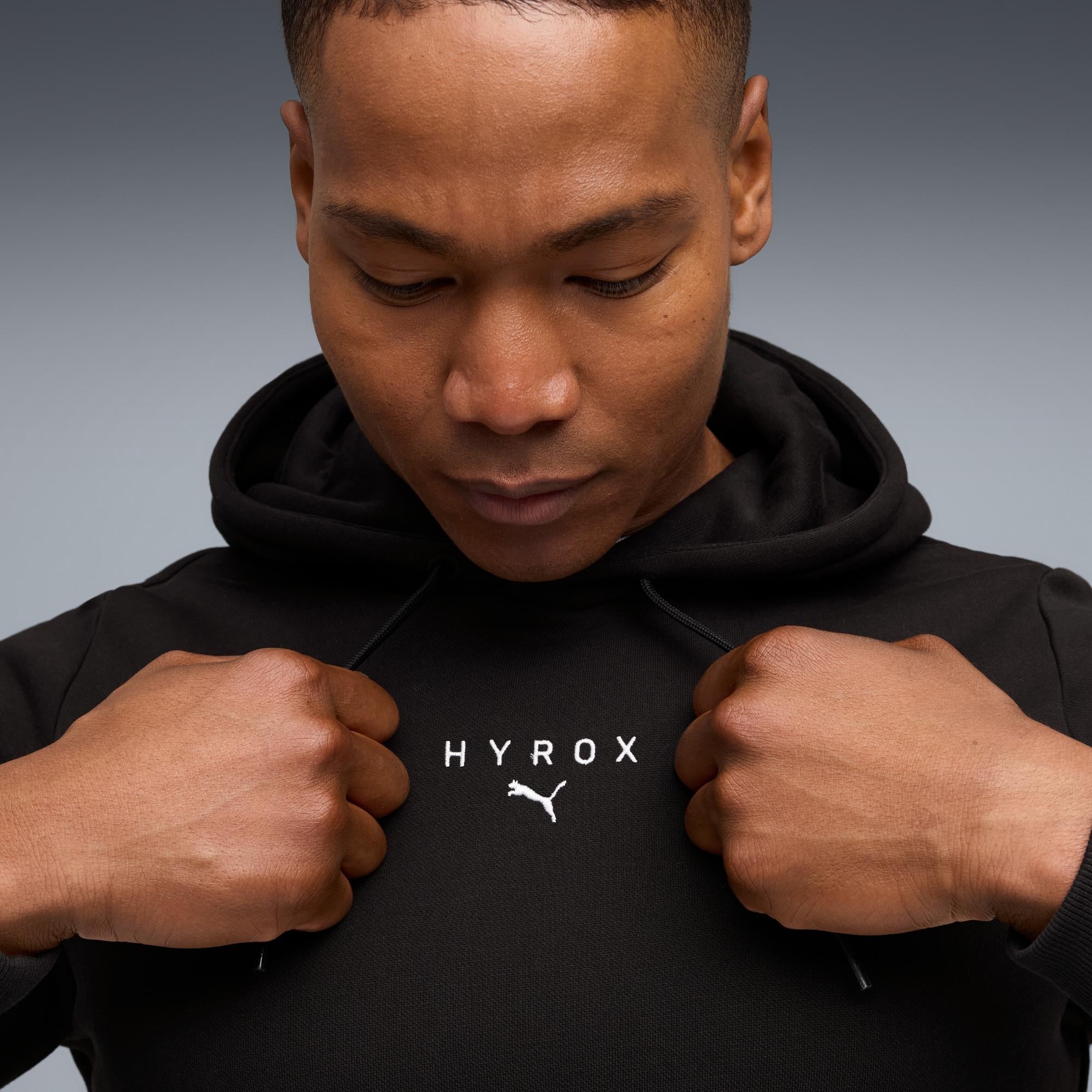 HYROX x PUMA Mens Studio Cloudspun Hoodie - Black - S | HYROX Shop