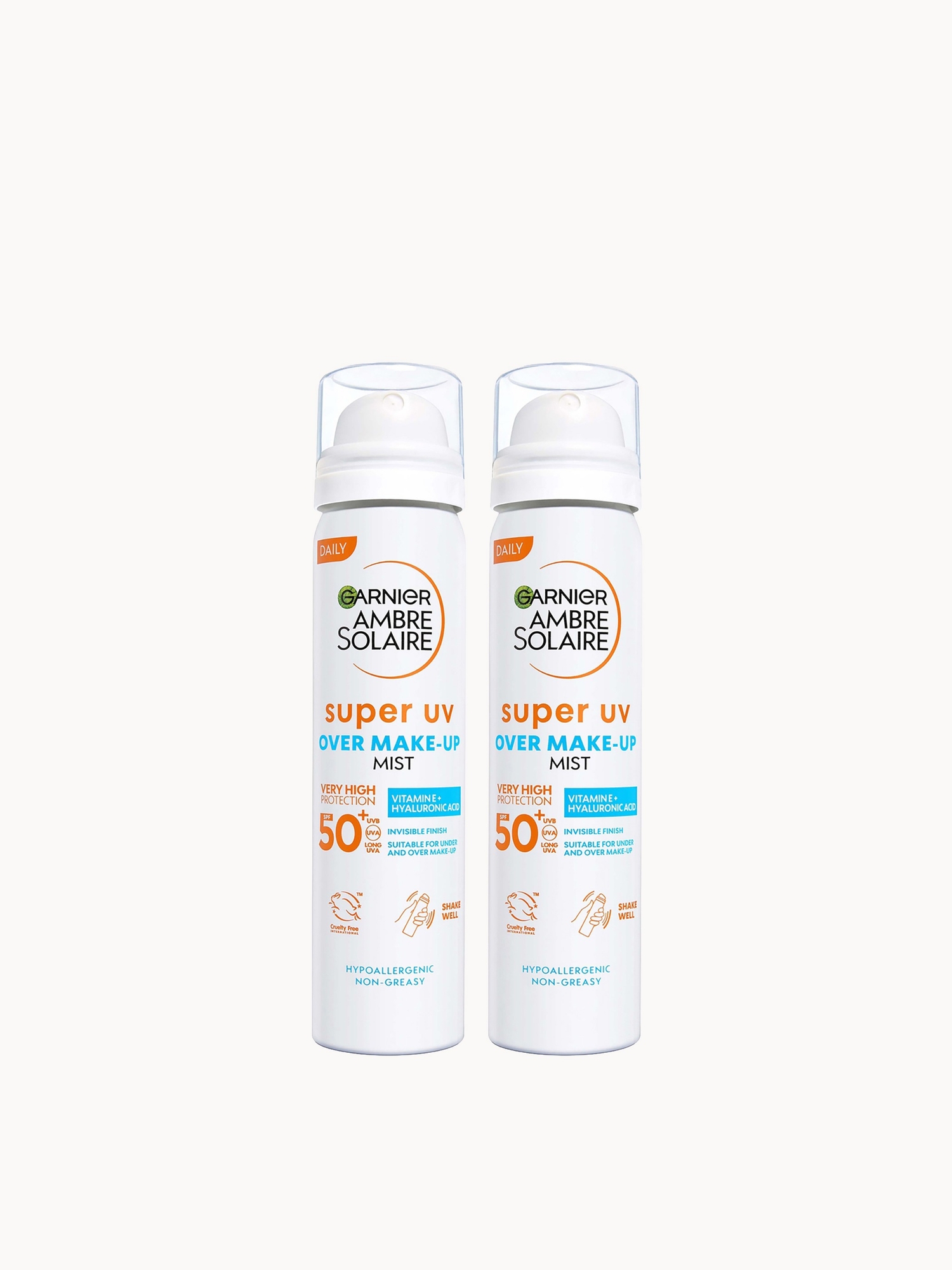 Ambre Solaire: Garnier Ambre Solaire Over Makeup Super UV Protection Mist SPF50+ 75ml Duo