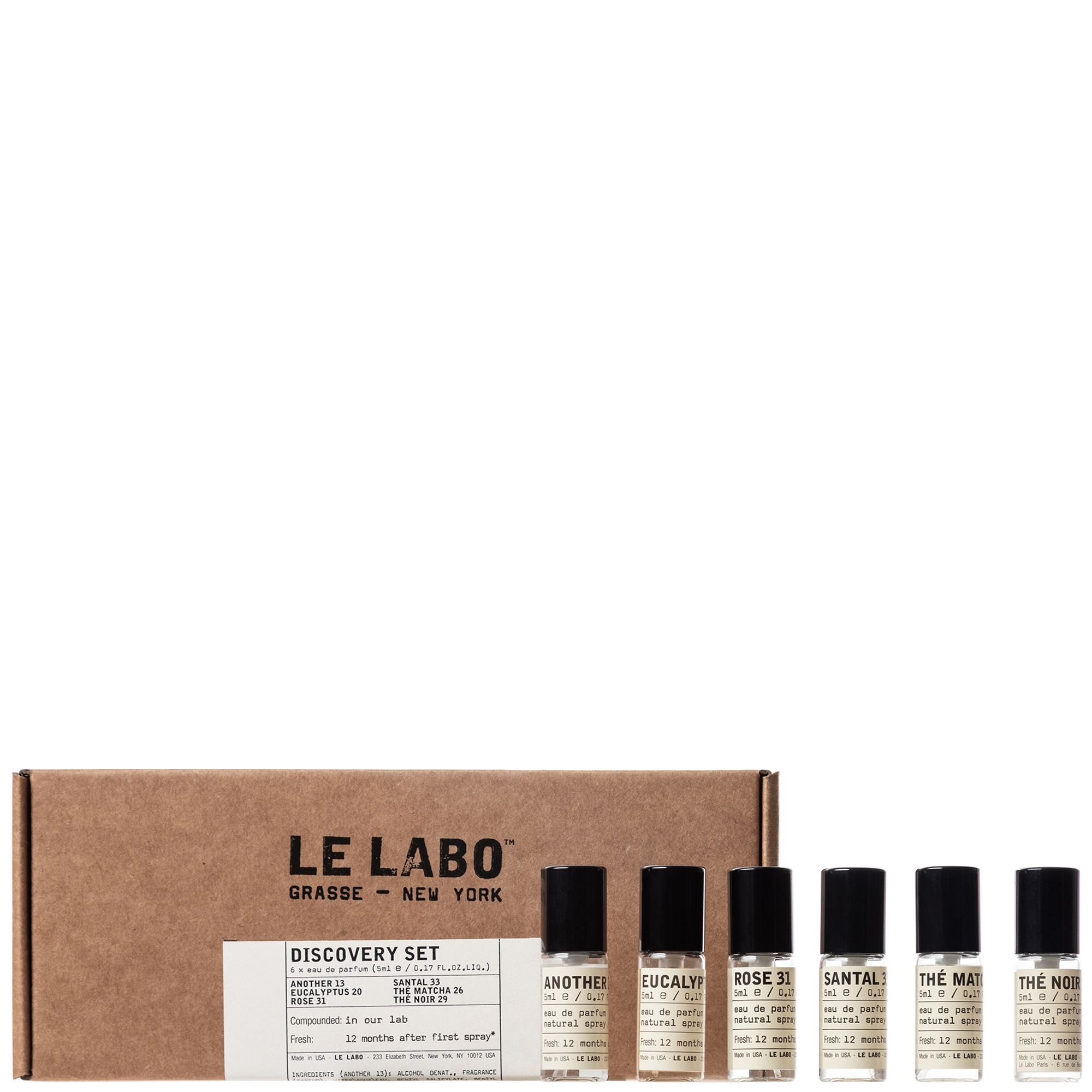 Le Labo EDP Discovery Set 6x5ml (S33, A13, TN29, TM26, R31