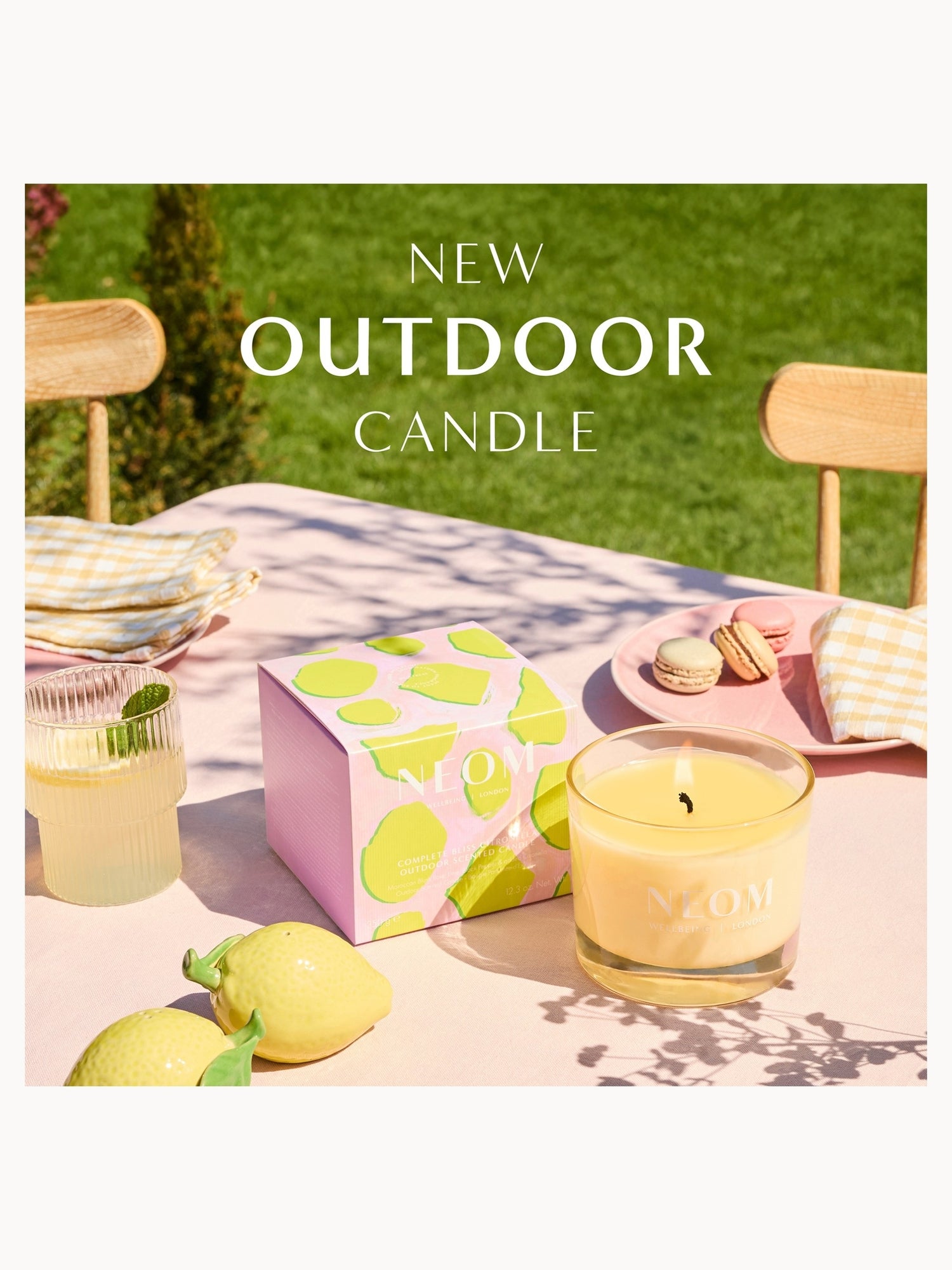 アロマグッズ NMN NEOM Wellbeing Complete Bliss Citronella Outdoor Candle 350g